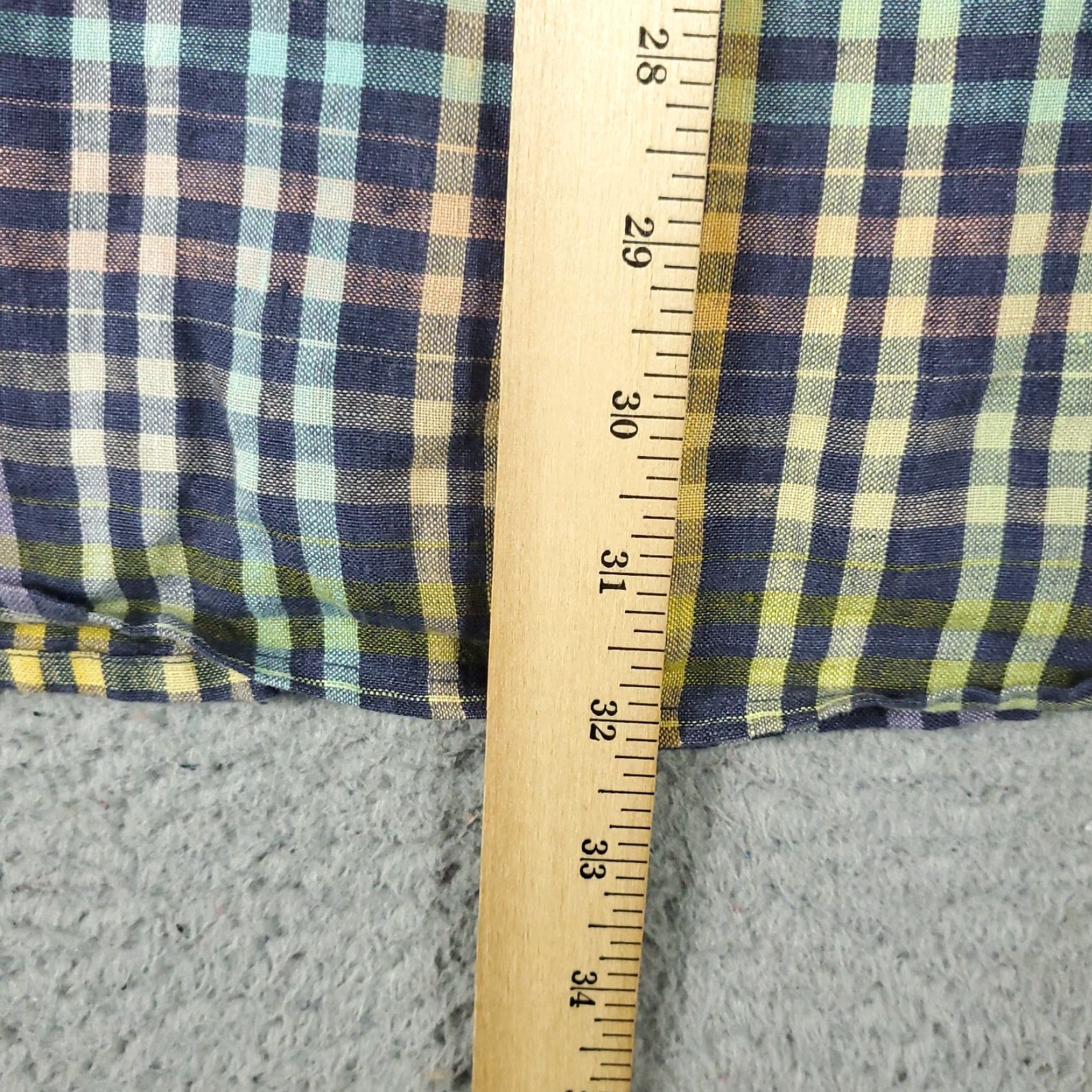Tommy Bahama Tommy Bahama Shirt Mens XL Blue Yellow Check Linen Button Up Long Sleeve Size US XL / EU 56 / 4 - 4 Thumbnail