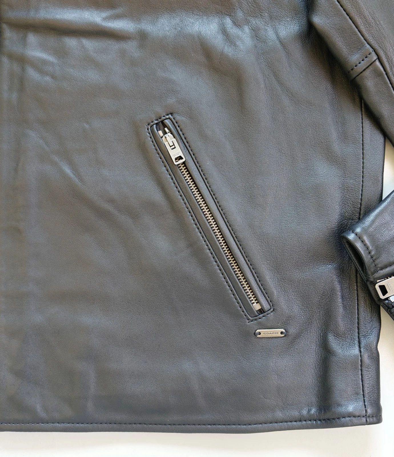Coach Coach Leather Racer Jacket FTP 5071 Size US XXL / EU 58 / 5 - 5 Thumbnail