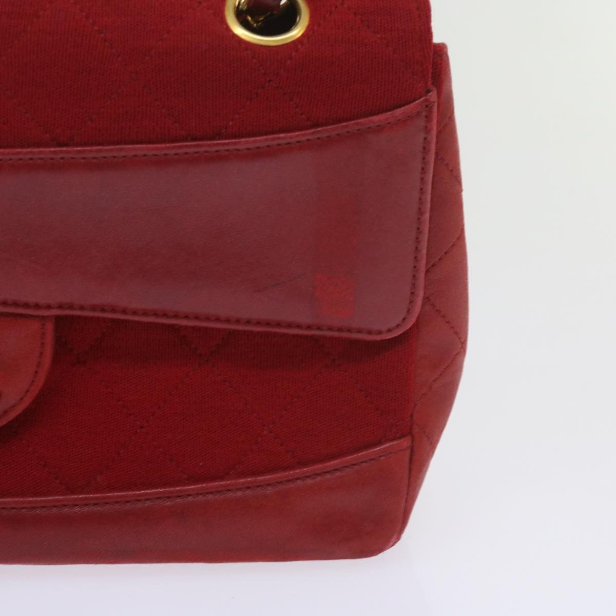 Chanel CHANEL Matelasse Chain Shoulder Bag Canvas Red CC Size ONE SIZE - 3 Thumbnail