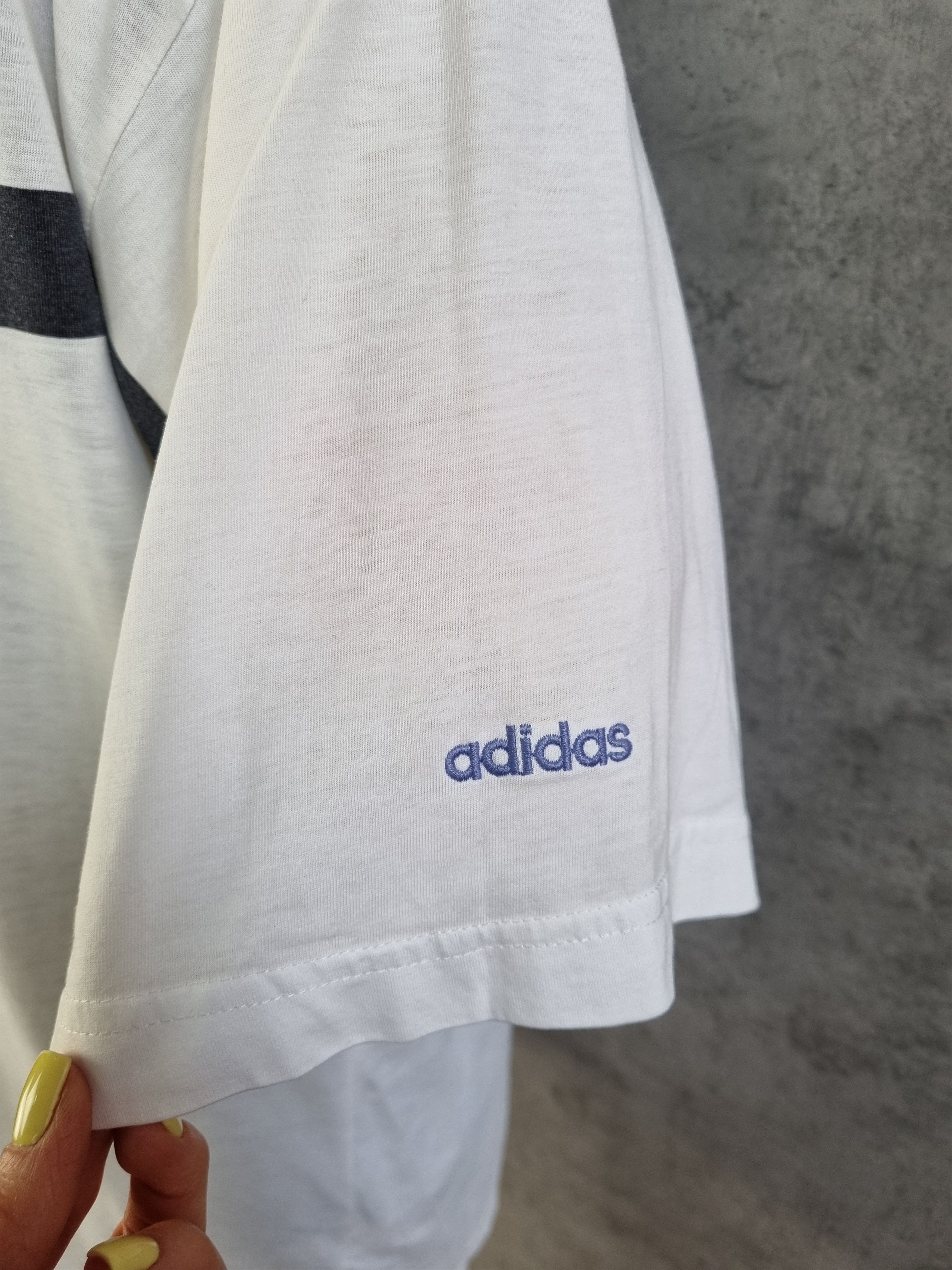Adidas × Vintage 90s Adidas Rare Abstract Design Vintage Polo Tee shirt Size US L / EU 52-54 / 3 - 5 Thumbnail