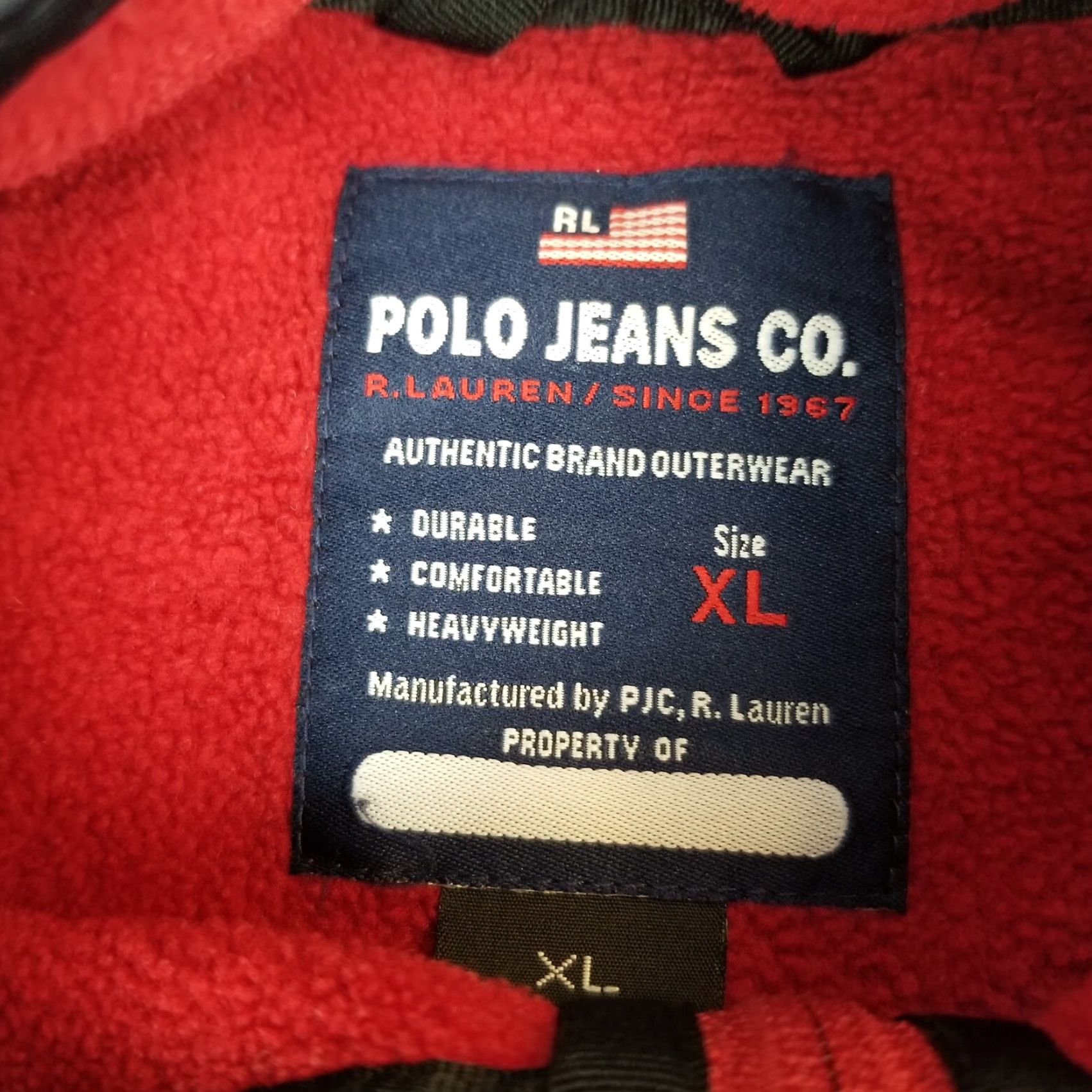 Ralph Lauren Polo Jeans Co Ralph Lauren Mens Jacket XL Red Long Sleeves Flag 1/4 Zip Fleece Size US XL / EU 56 / 4 - 6 Thumbnail