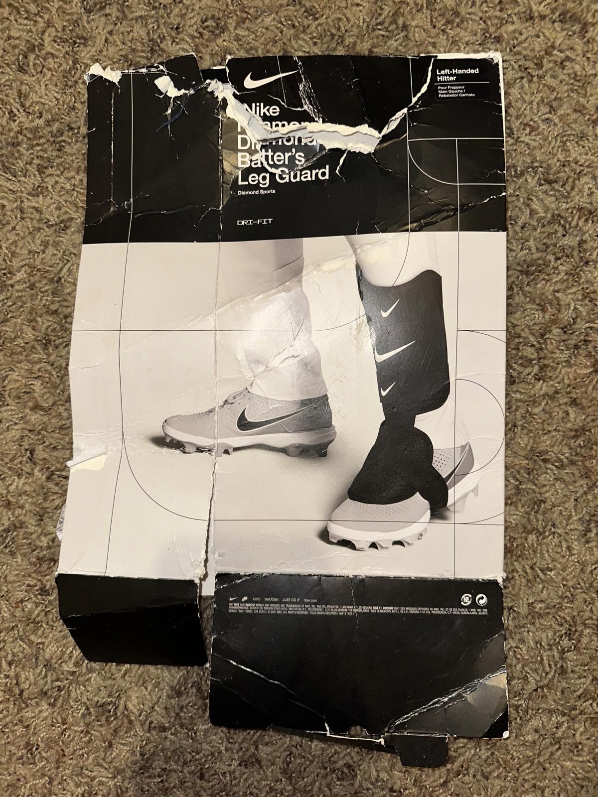 Nike Nike Adult Diamond Batter's Leg Guard Left-Handed Hitter Sample Size ONE SIZE - 1 Thumbnail