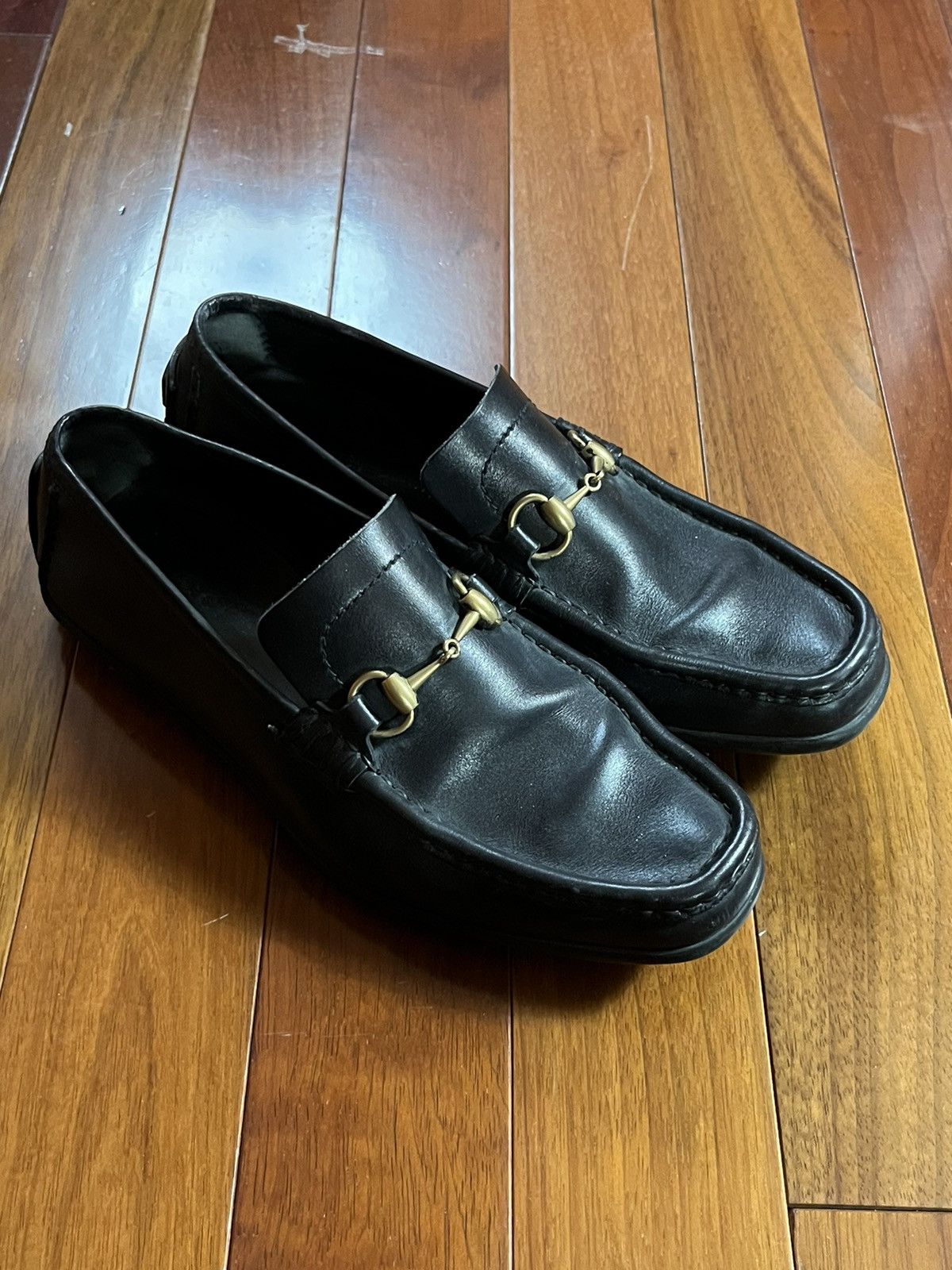 image of Gucci Driving Loafer Horsebit in Black, Men's (Size 9.5)