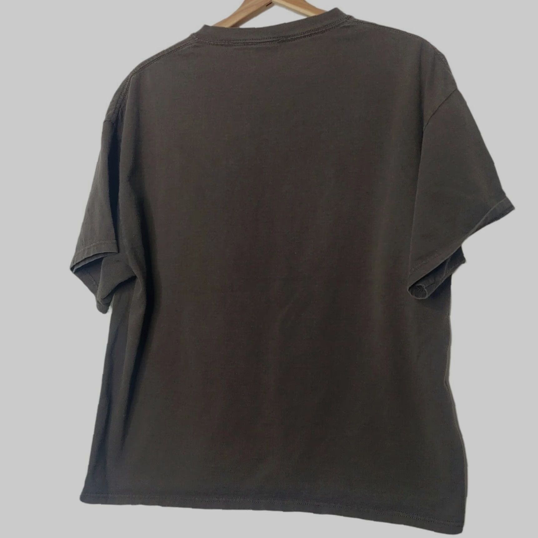 Vintage Jimi Hendrix Shirt T-Shirt Graphic Rock Music Guitar Legend Read Large Brown Orange Men L Crew Neck Short Sleeve Cotton Knit Vintage No N/A Size US L / EU 52-54 / 3 - 3 Thumbnail