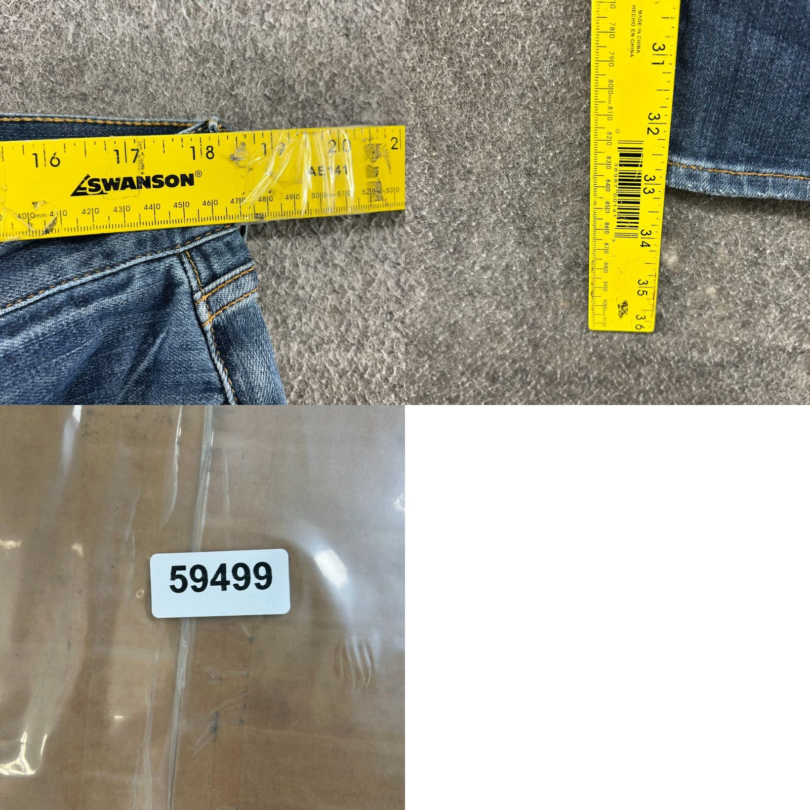 Lucky Brand Lucky Brand 361 Jeans Mens 36x32 Blue Vintage Straight Distressed Dark Wash 5-Pocket Denim Regular Fit Size 36in Inseam 32in Button Zip Size US 36 / EU 52 - 9 Thumbnail