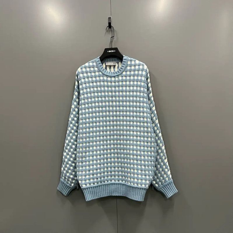 Dior Dior Blue Wool Long Sleeve Sweater 0089 Size S / US 4 / IT 40 - 1 Thumbnail