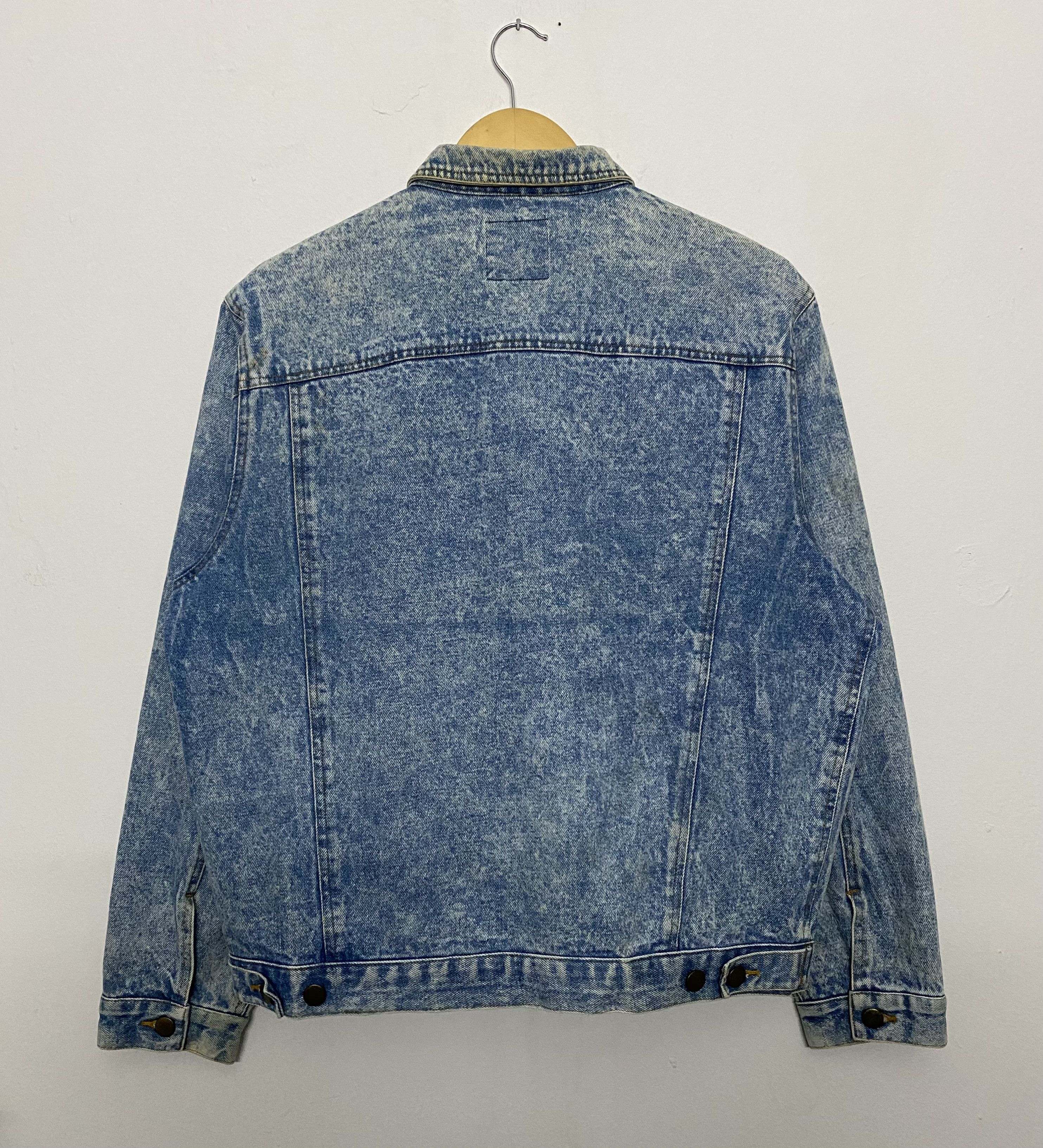 Vintage 80s Japanese PIA Acid Wash Denim Trucker Jacket Size US L / EU 52-54 / 3 - 2 Thumbnail