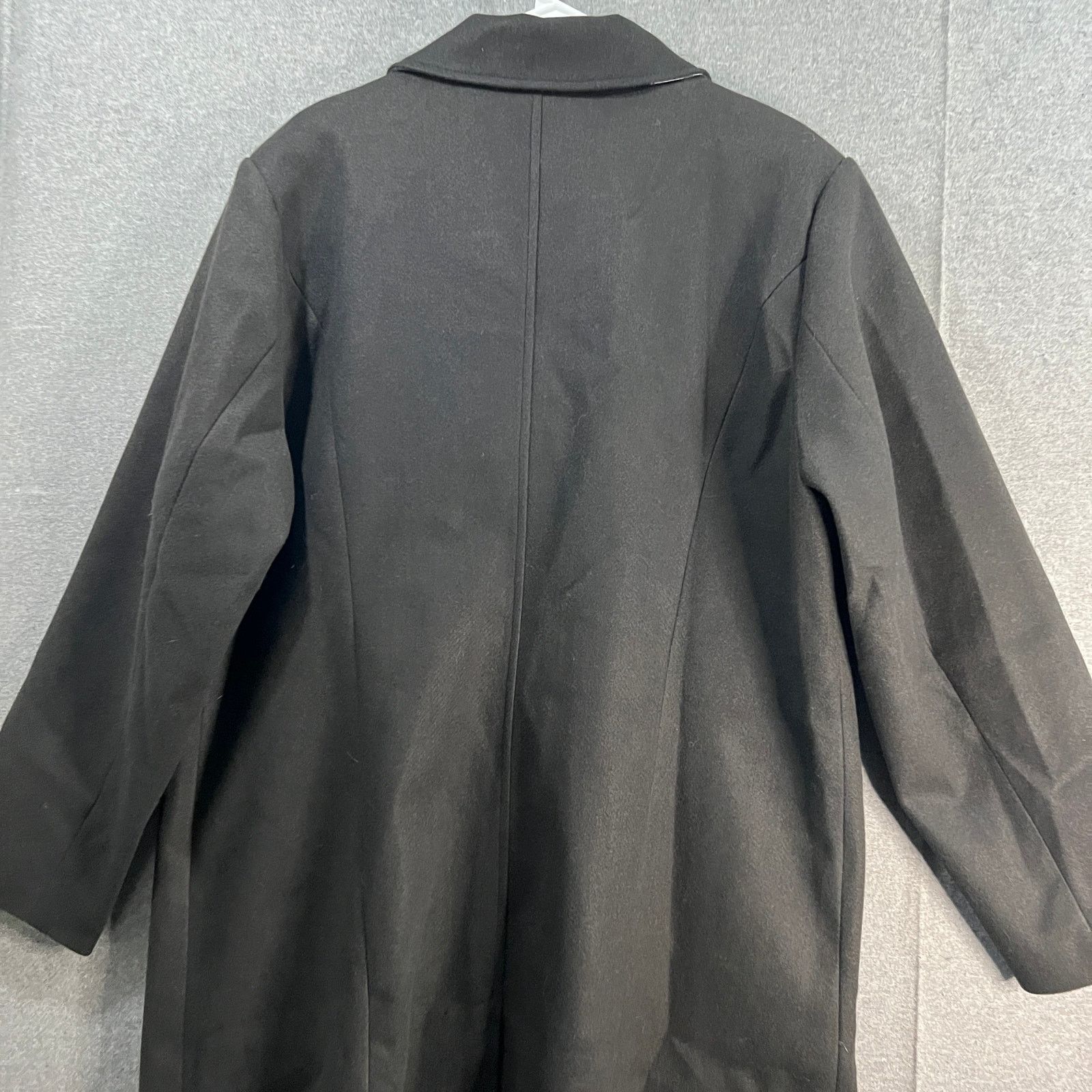 Other Thread Collective Faux Wool Notch Collar Long Coat Black Size XL / US 12-14 / IT 48-50 - 20 Thumbnail