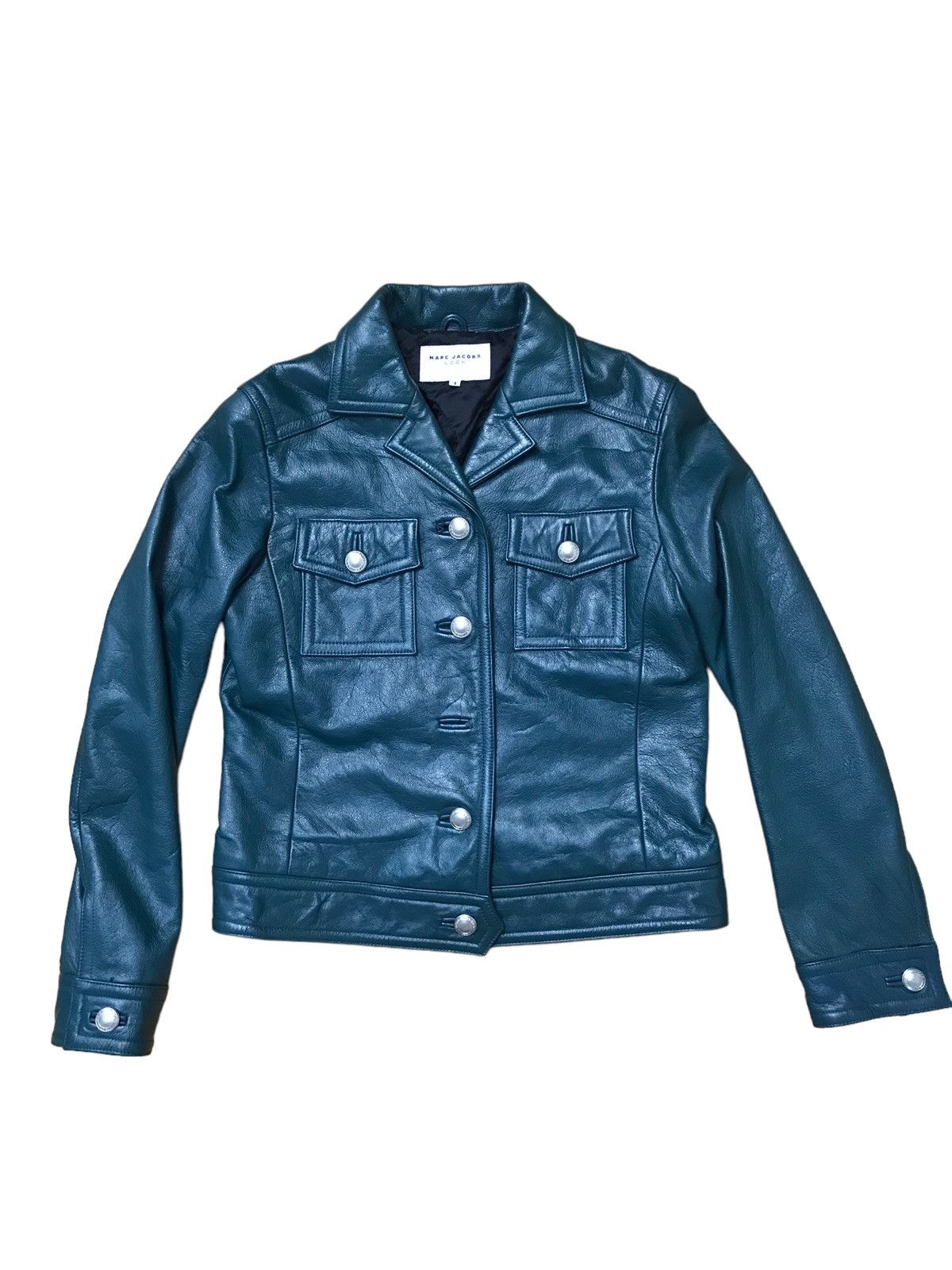 Marc Jacobs Dark Green Leather Jacket