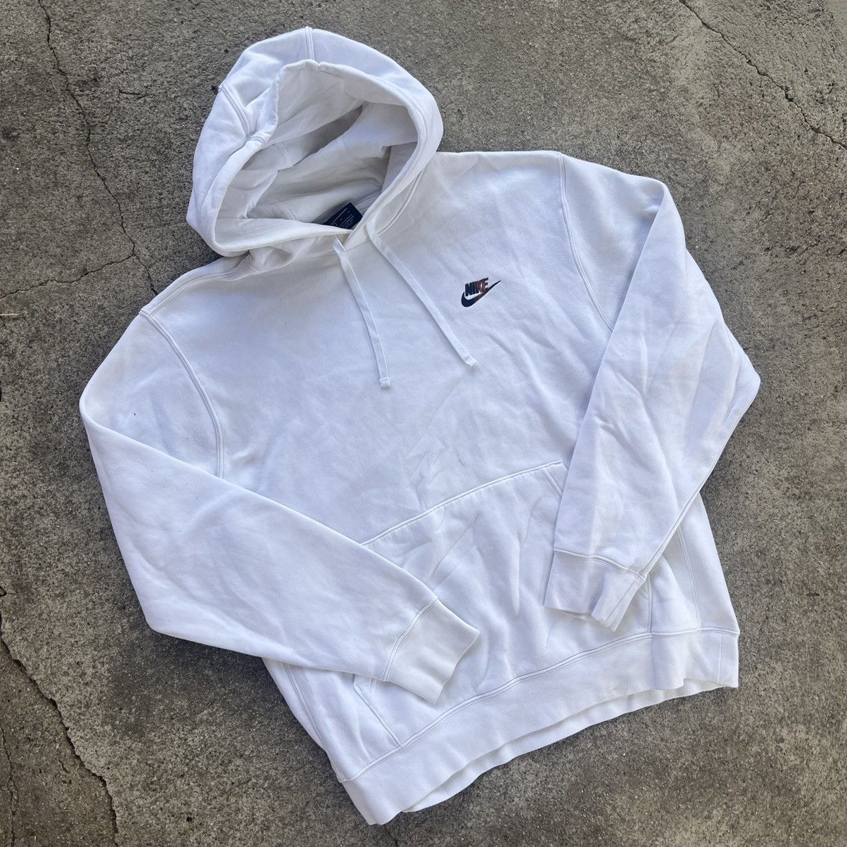 Nike × Vintage Nike Vintage Zip Hoodie Big Logo Mini Swoosh Y2k Style Size US L / EU 52-54 / 3 - 2 Thumbnail