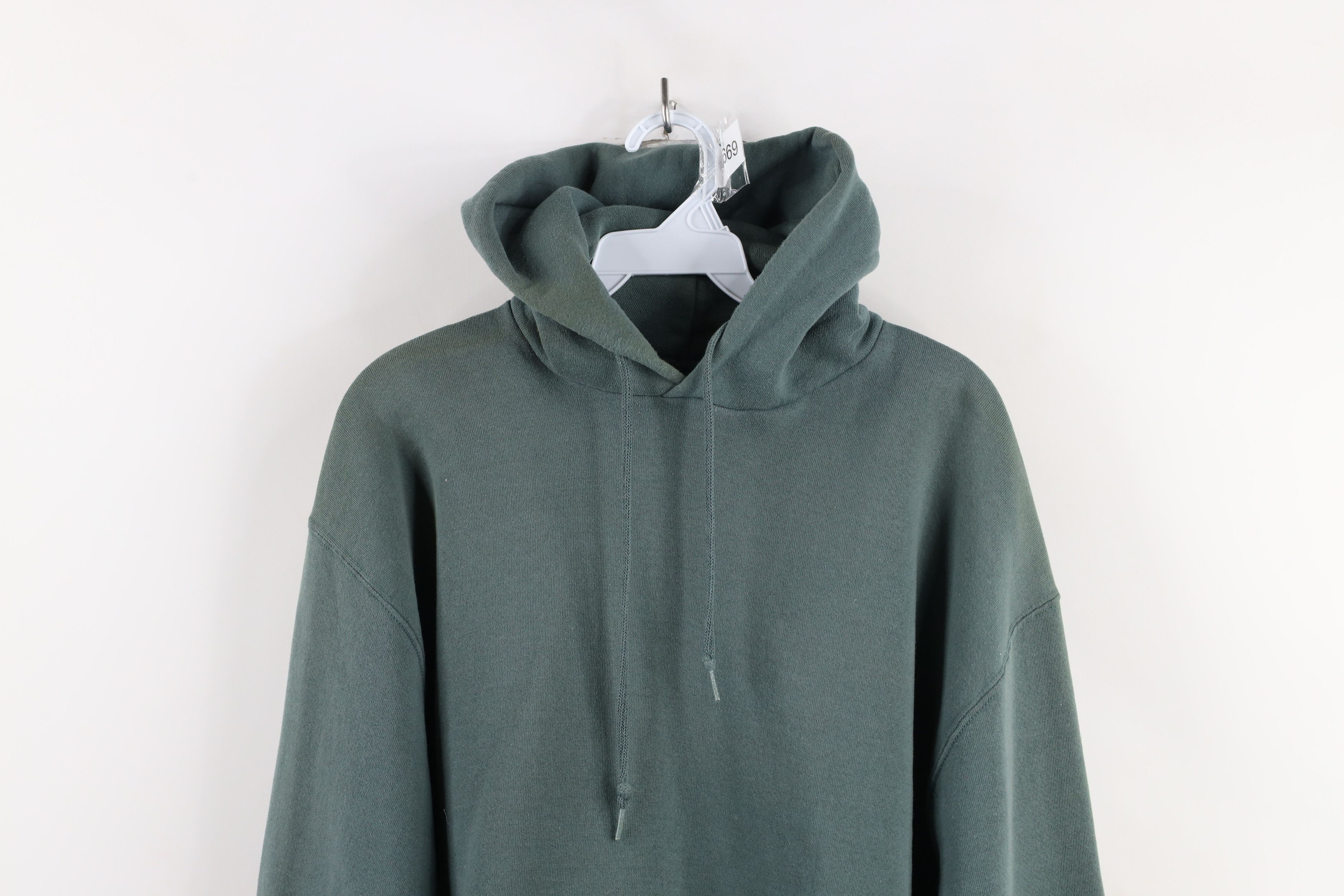 Russell Athletic × Vintage Vintage 90s Russell Athletic Hoodie Sweatshirt Light Green Size US L / EU 52-54 / 3 - 2 Thumbnail
