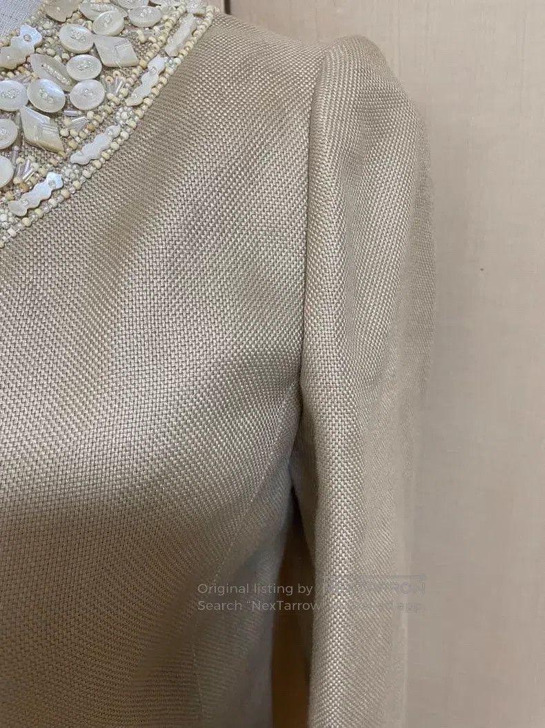 Valentino Valentino Heavy fritillaria nail bead linen coat Size S / US 4 / IT 40 - 5 Thumbnail