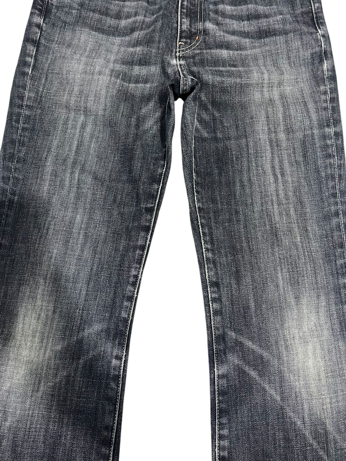 If Six Was Nine FLARE💥 JAPANESE BRAND UNIQLO WASHED Y2K BLACK JEANS Size 31" - 3 Thumbnail