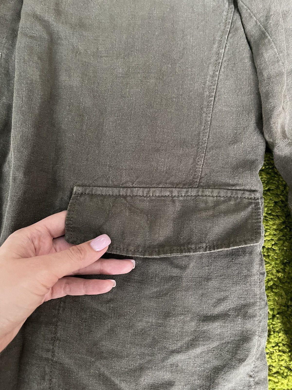 Designer Oska avant garde 100% linen blazer jacket Size 52L - 4 Thumbnail