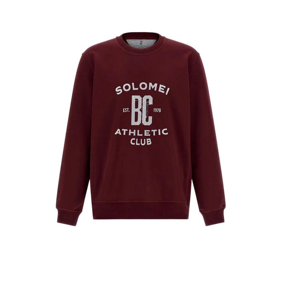 BRUNELLO CUCINELLI $1050 Amaranth Cotton Sweatshirt New & Au