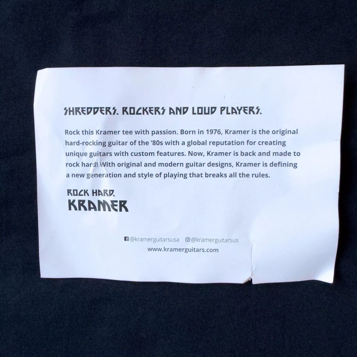 POST&CO New Official Small Kramer Guitar T-Shirt Promo Card Shirt Size US S / EU 44-46 / 1 - 8 Thumbnail