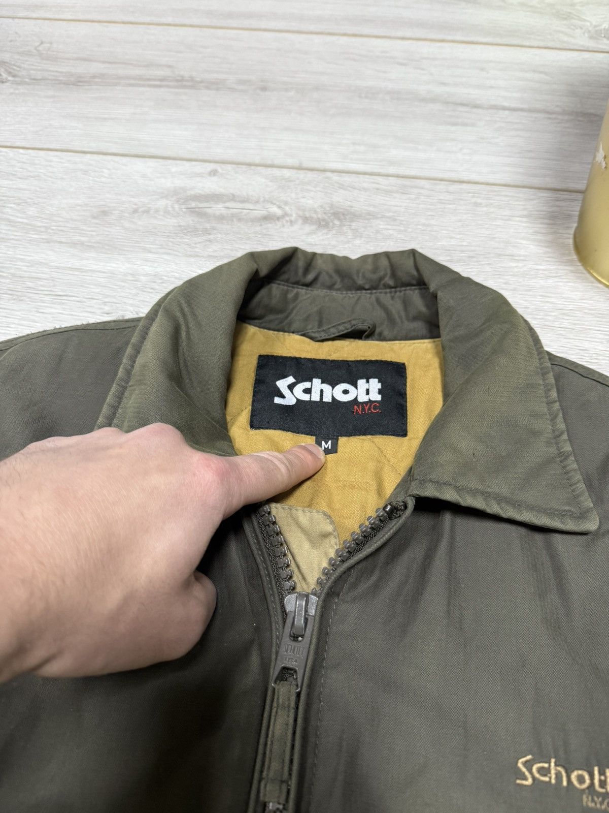 Schott Schott vintage faded bomber jacket military USA Size US M / EU 48-50 / 2 - 5 Thumbnail