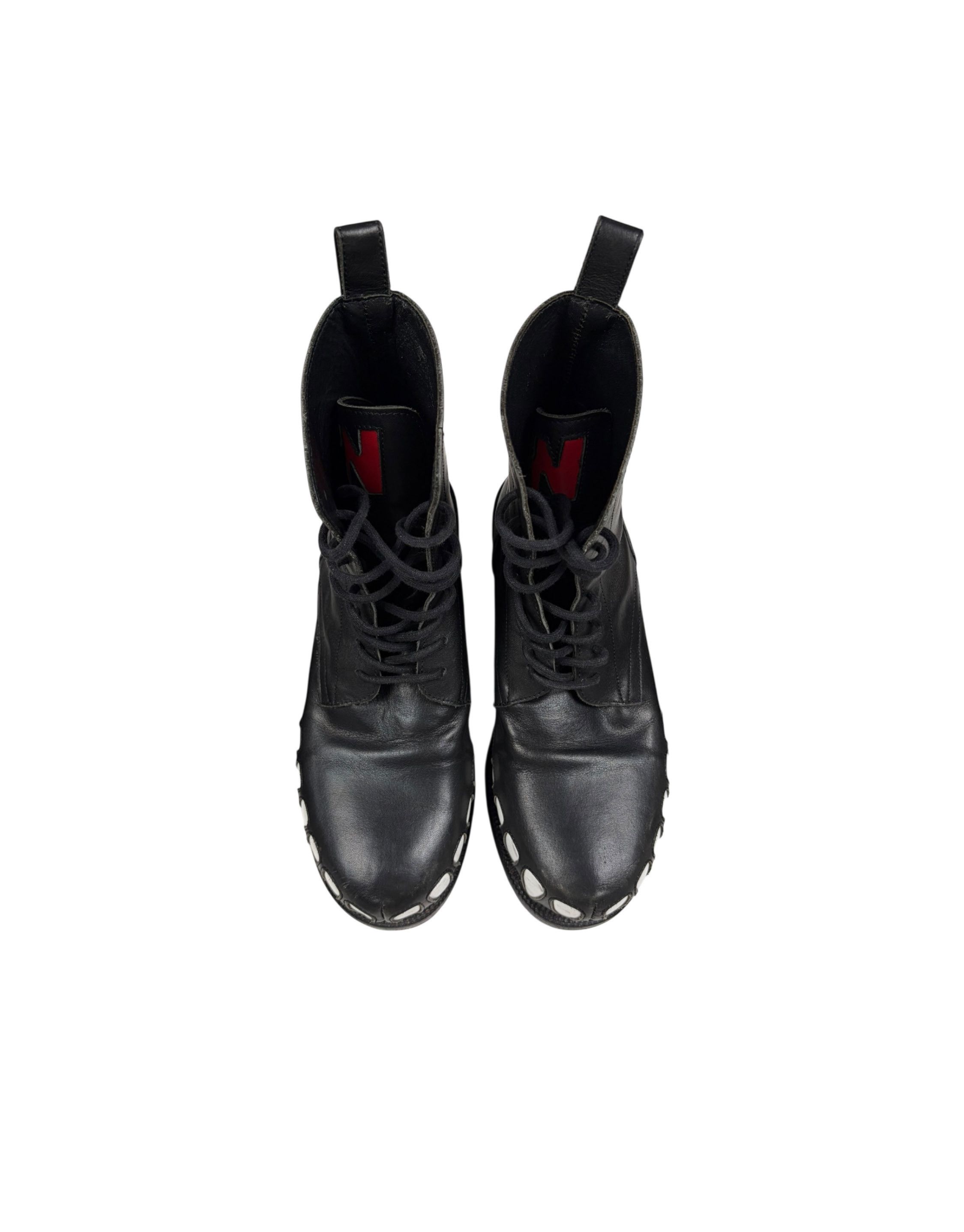Walter Van Beirendonck Walter Van Beirendonck FW22-23 Hyper Glam 85mm Leather Boots Size US 9 / EU 42 - 3 Thumbnail