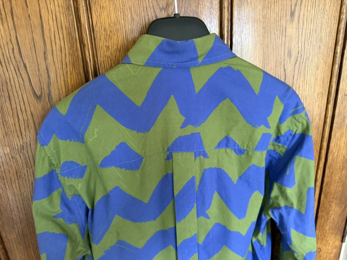 Band Of Outsiders Band of Outsiders blue green squiggle logo shirt Size US M / EU 48-50 / 2 - 17 Thumbnail