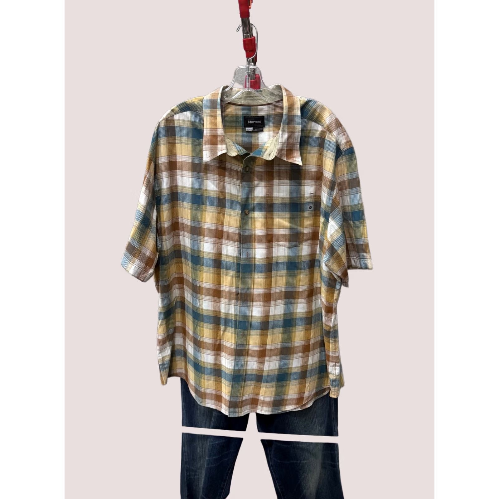 Marmot Marmot Shirt XXL 2XL Plaid Short Sleeve Button Up Men Multicolor Mens Size US XXL / EU 58 / 5 - 1 Thumbnail