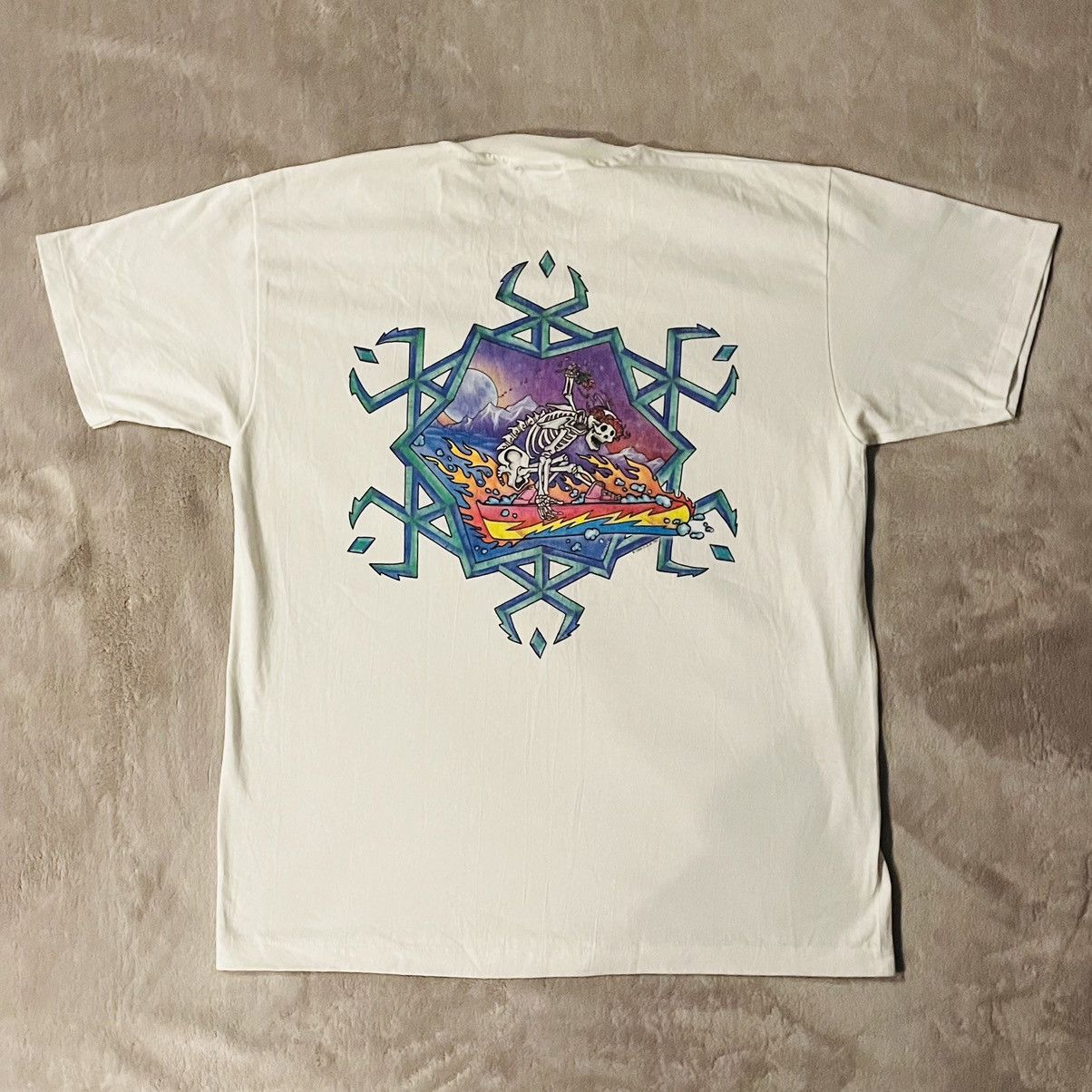 Vintage 1996 Grateful Dead Snowboard Shirt White NWT Size XL