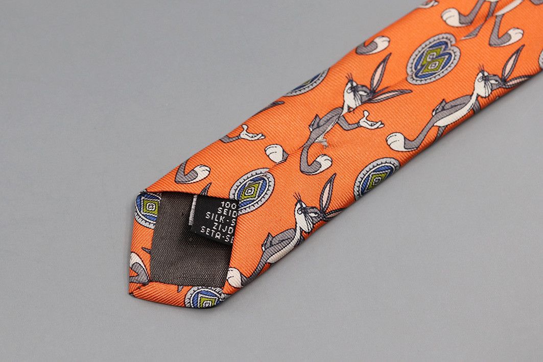 Warner Bros Vintage 1996 Looney Tunes Bugs Bunny Silk Tie Size ONE SIZE - 5 Thumbnail