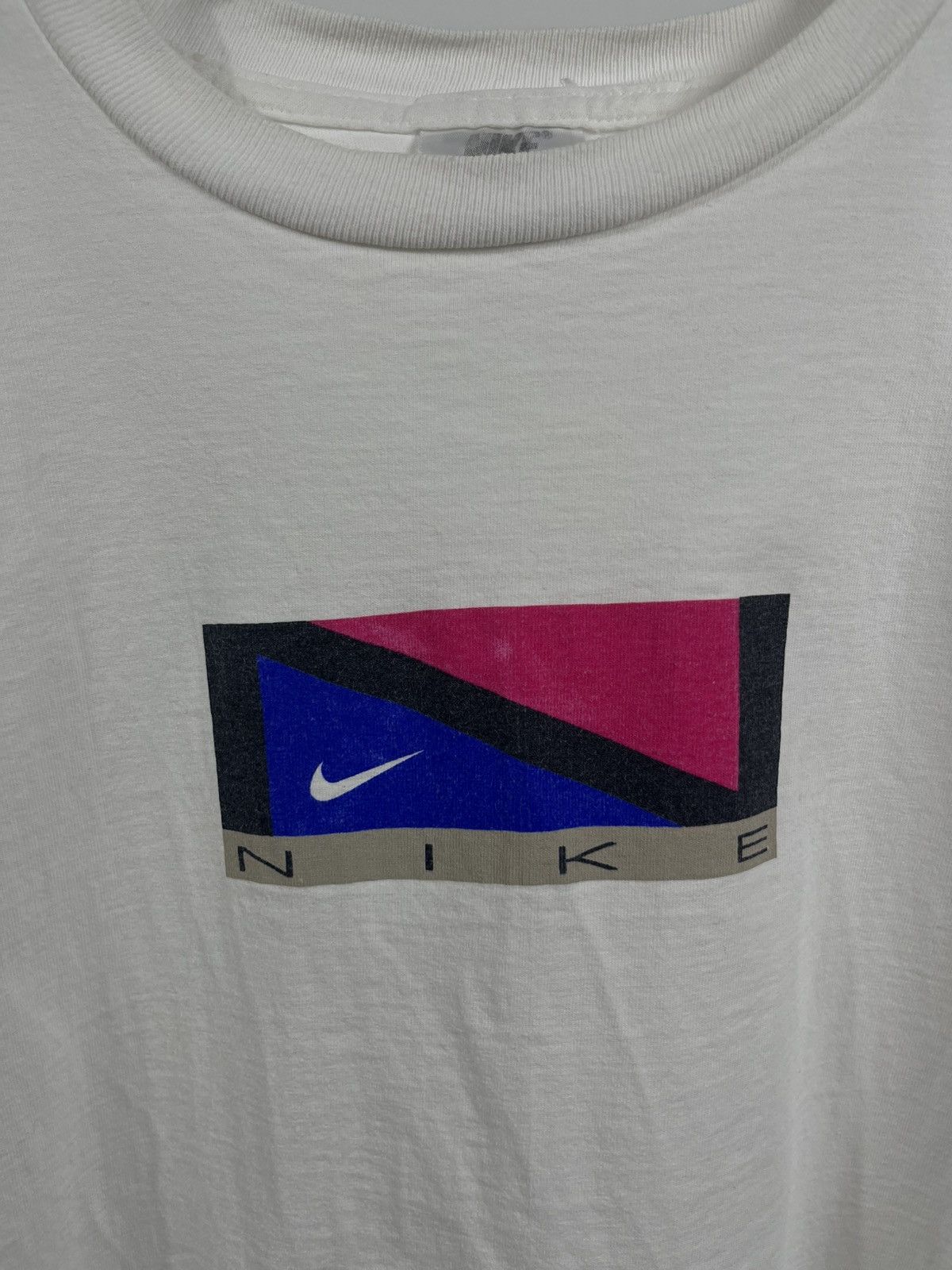 Nike × Vintage Vintage Nike T-Shirt Tee Made in USA 90s Logo White M Size US M / EU 48-50 / 2 - 3 Thumbnail