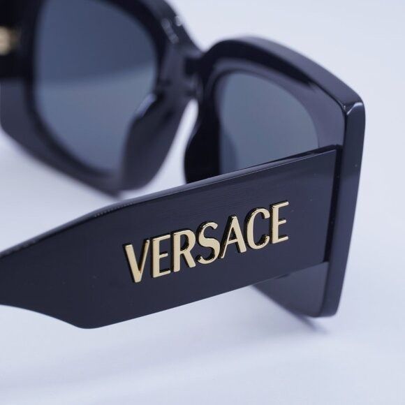 Versace Versace VE4496U GB1/87 Sunglasses Black Square Frame Size ONE SIZE - 9 Thumbnail