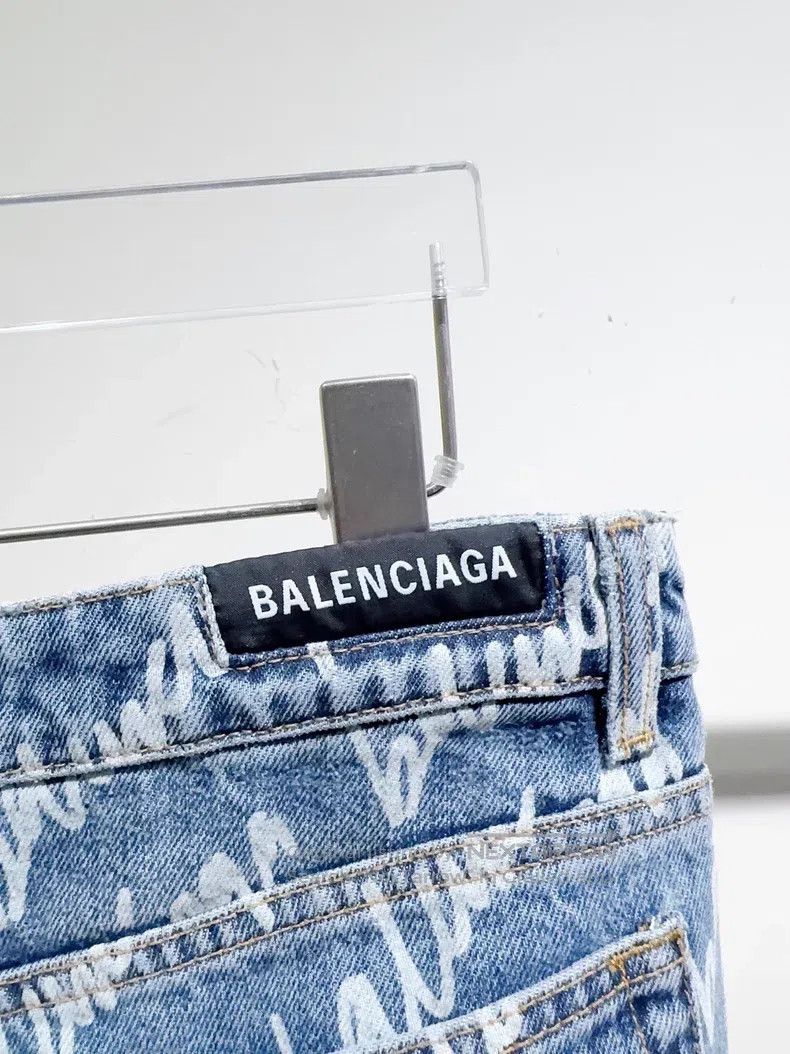 Balenciaga Balenciaga Barrage logo denim skirt Size 26" / US 2 / IT 38 - 4 Thumbnail
