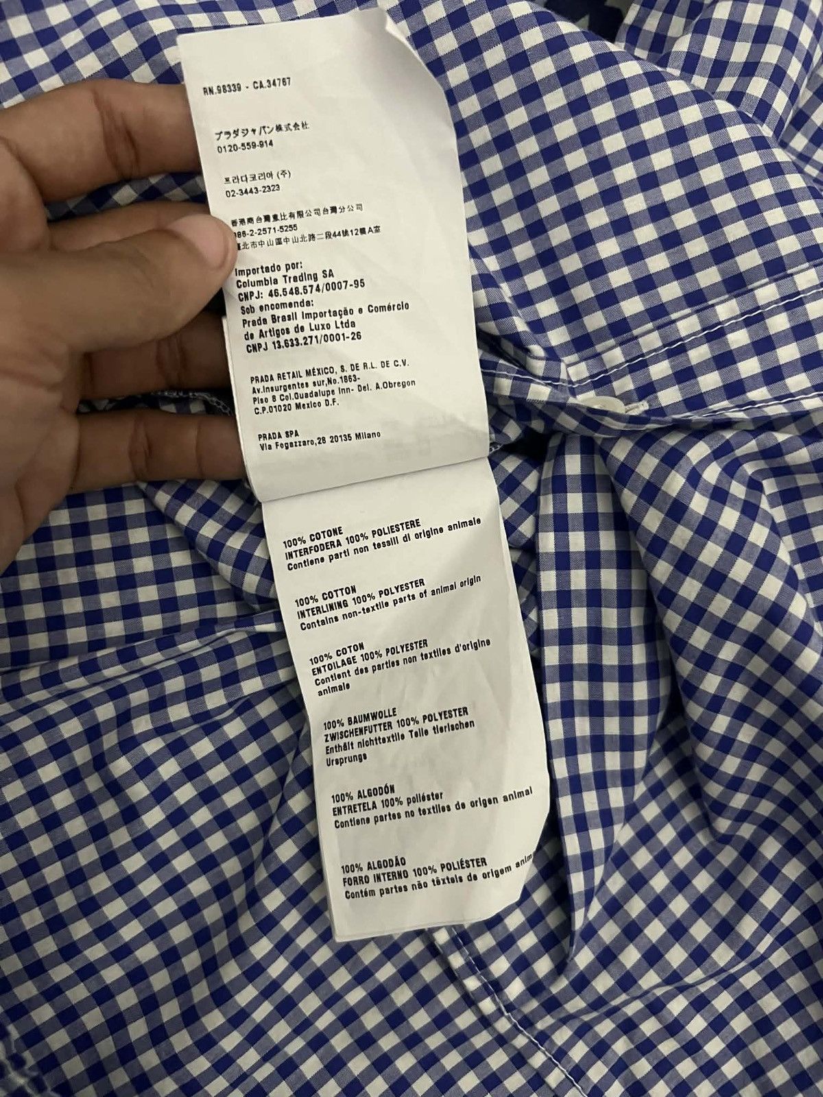 Miu Miu Miu Miu - Gingham Embroidered Logo Check Shirt Size S / US 4 / IT 40 - 12 Thumbnail