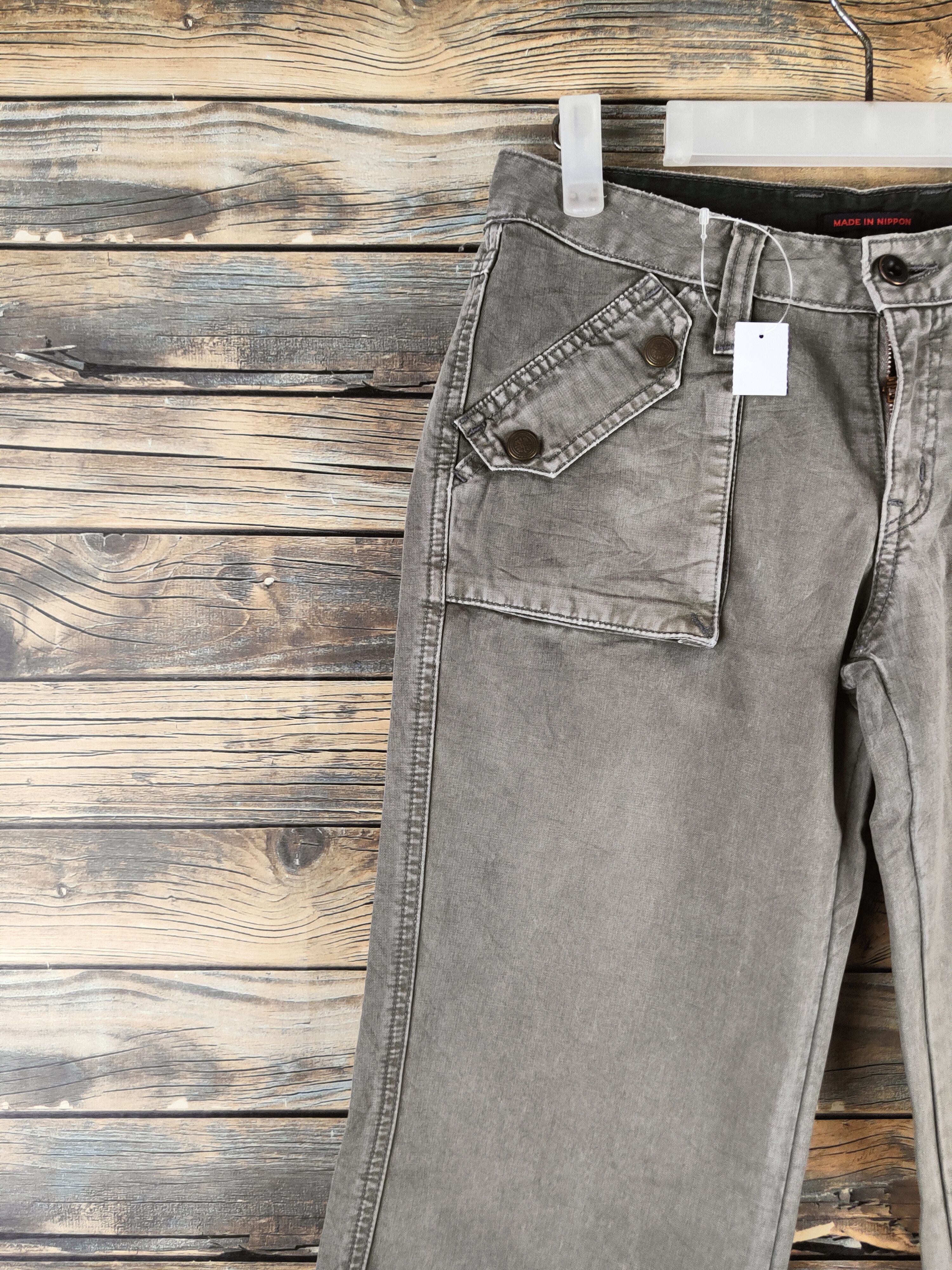 Japanese Brand DL Et boite Olive Multipocket Casual Pants #46-354 Size 26" / US 2 / IT 38 - 3 Thumbnail