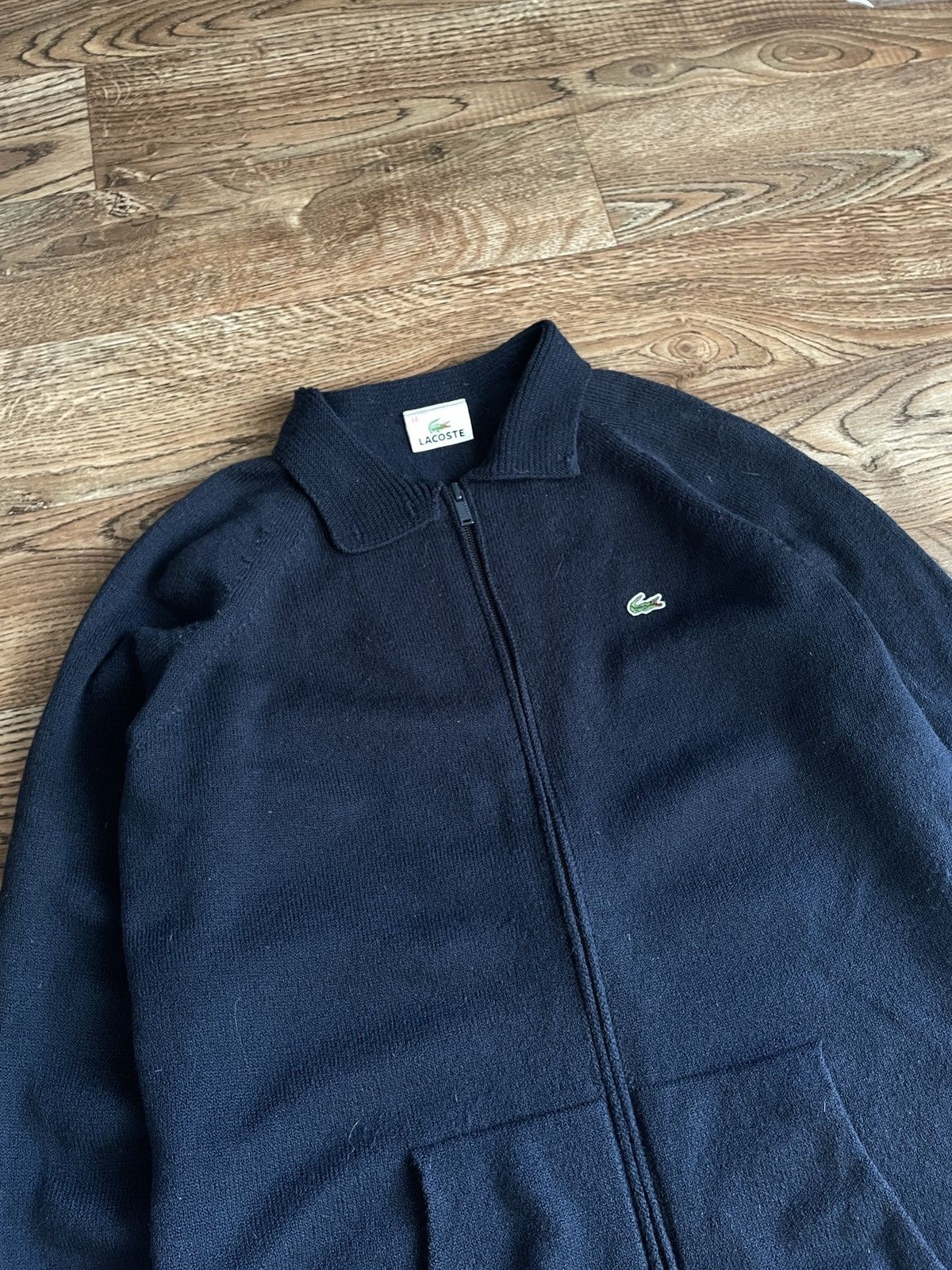Lacoste × Vintage VINTAGE Y2K LACOSTE ZIP UP KNITTED SWEATER Size US S / EU 44-46 / 1 - 5 Thumbnail