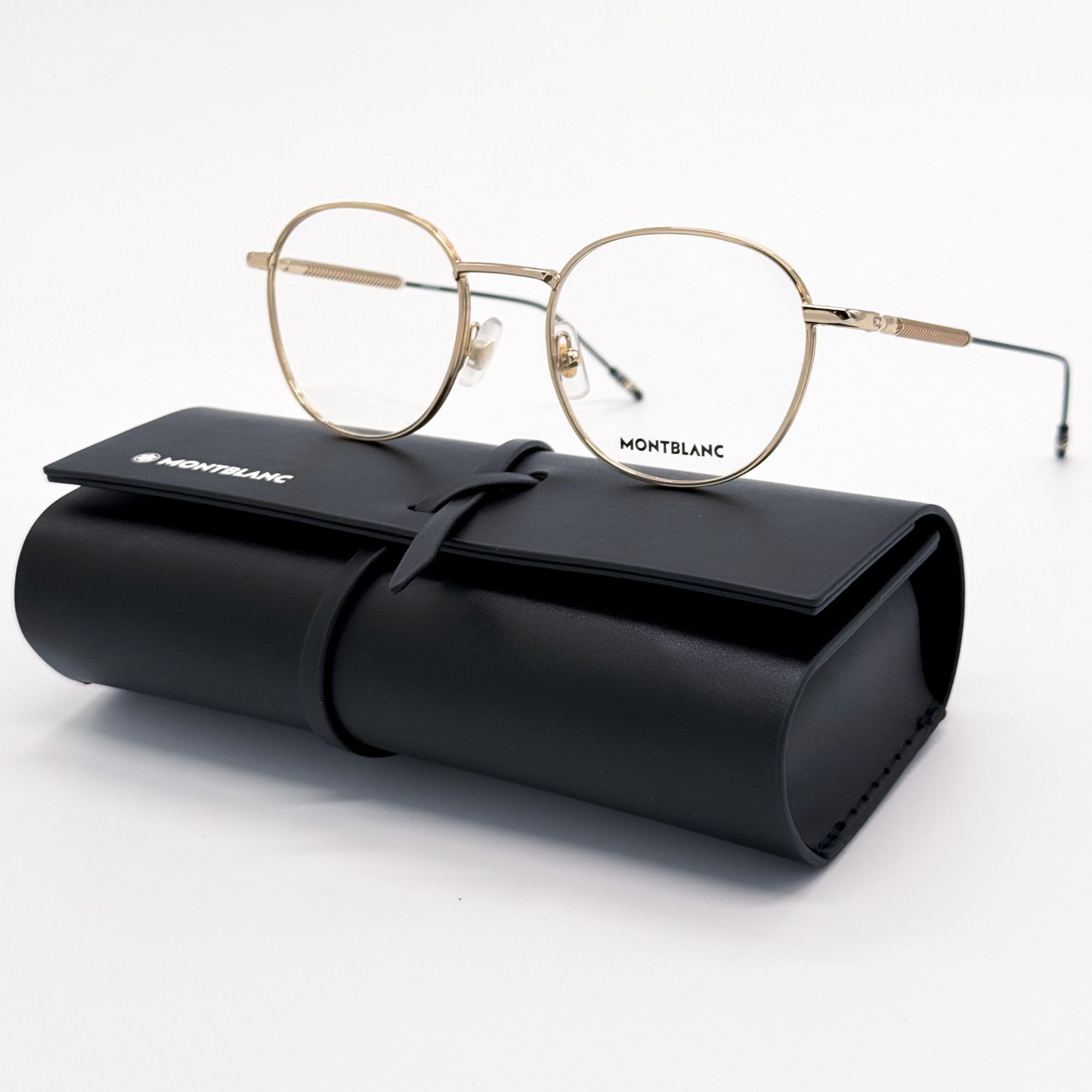 Montblanc NEW MONTBLANC EYEGLASSES MB0048O 002 GOLD MEN EYEWEAR Size ONE SIZE - 1 Thumbnail