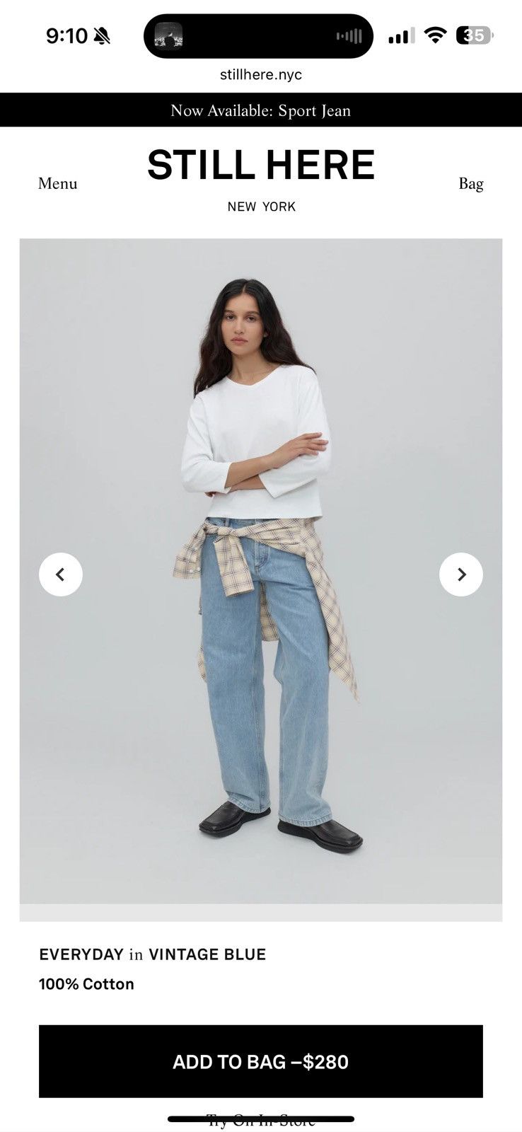 Other Still Here Nyc Everyday Jean - Vintage Blue Size US 31 - 5 Thumbnail