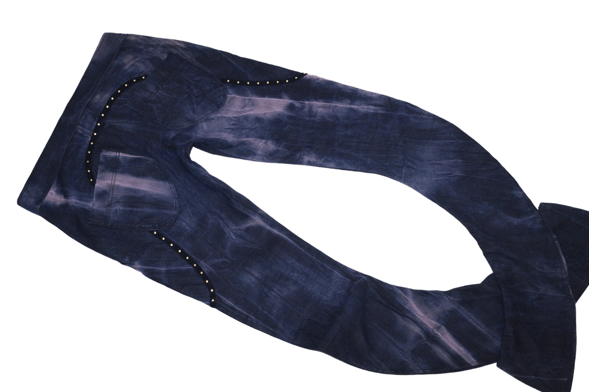 14th Addiction Rebekka Ruetz Studded Tie-dye Denim Arc Skinny Pants Size 31" - 19 Thumbnail