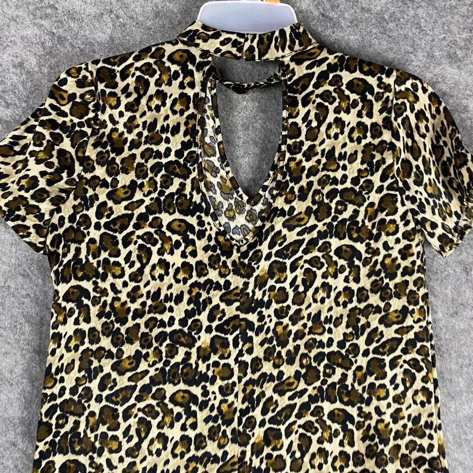 Other Trixxi Top Women's Small Short Sleeve Cheetah 100% Polyester Size S / US 4 / IT 40 - 5 Thumbnail