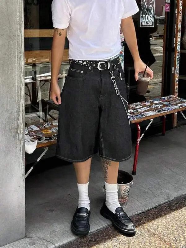 Japanese Brand Kuroda x Yuri VINTAGE jeans jorts Y2K denim shorts Size US 36 / EU 52 - 3 Thumbnail