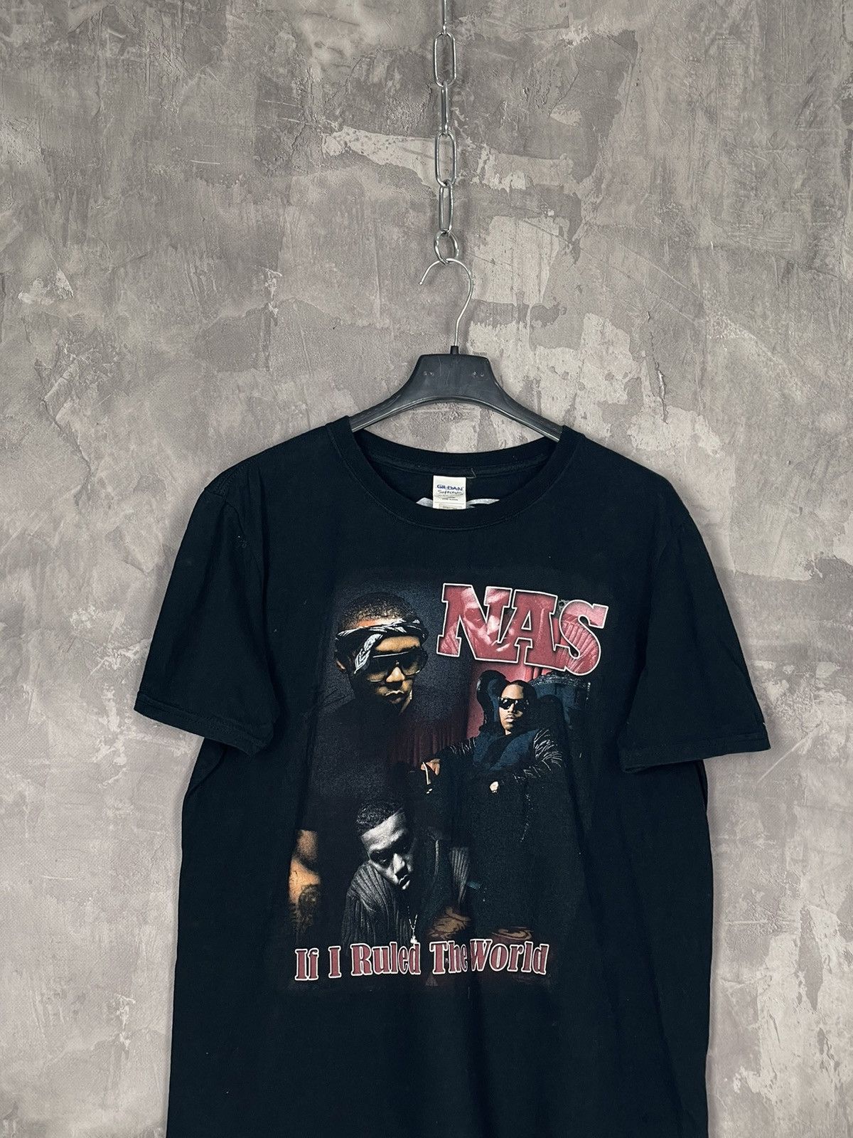 Band Tees × Rap Tees × Vintage Vintage NAS Nas If I ruled the world Rap Crazy Print T shirt Size US M / EU 48-50 / 2 - 2 Thumbnail