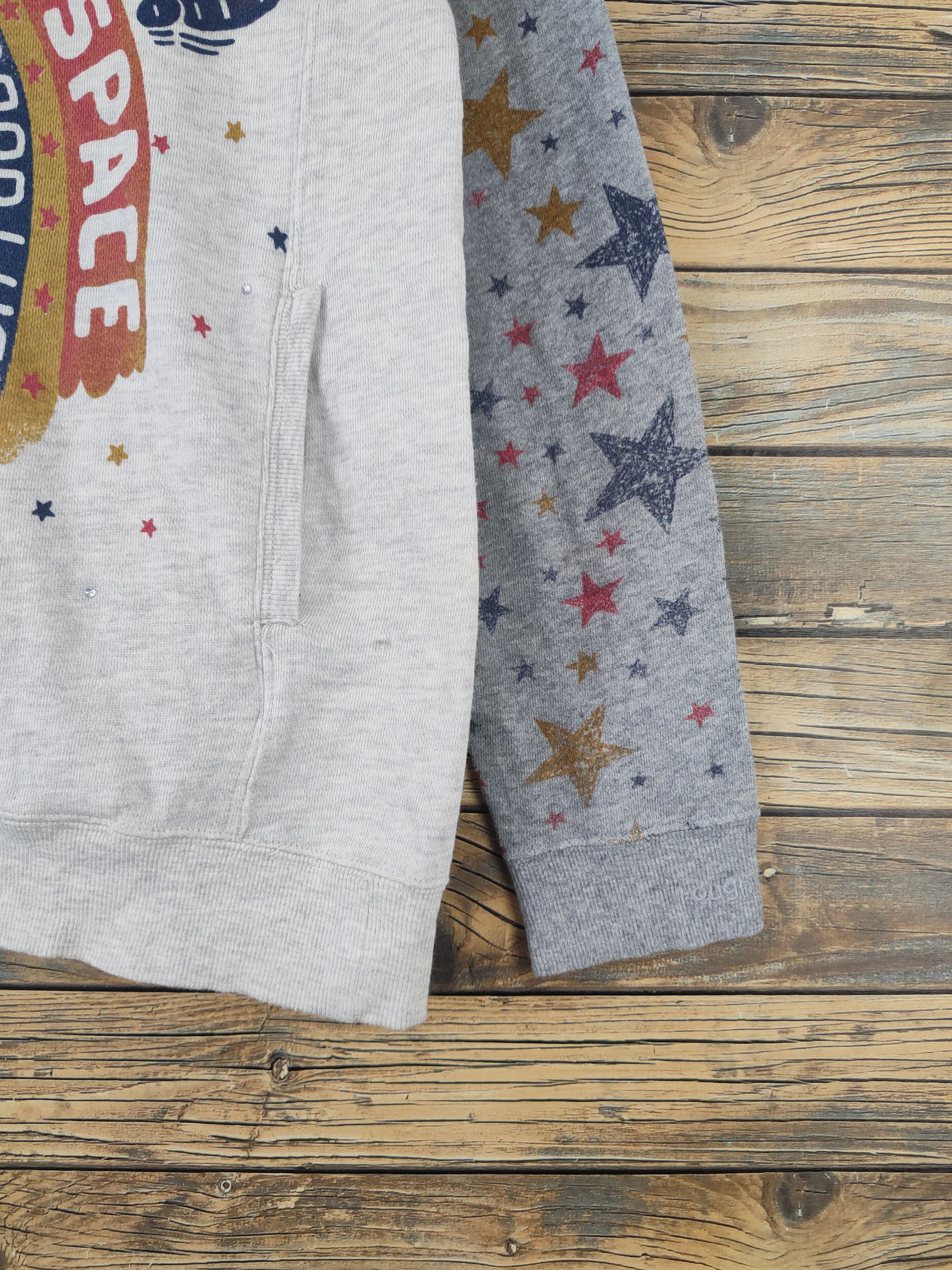 Japanese Brand DL Rough Gray Star Hoodie Sweatshirts# 2071 Size M / US 6-8 / IT 42-44 - 6 Thumbnail