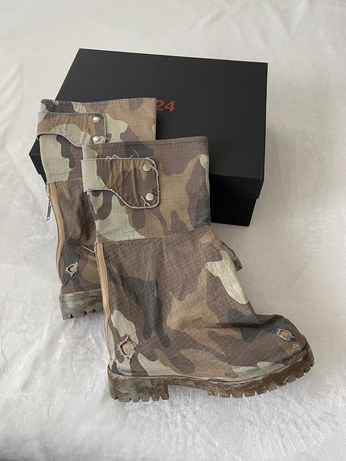 Pre-owned 424 Dragon Rider Reno Camo Size 10 Shoes In Multi