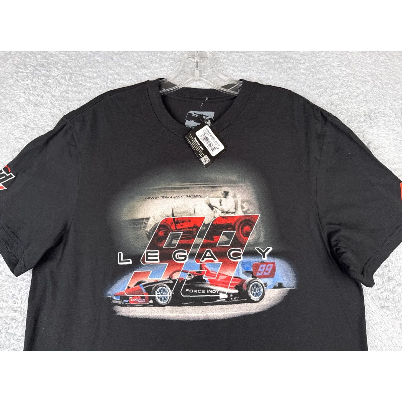 Vintage Indycar Shirt Adult Large Black 2022 Force Indy Legacy Shirt 100% Cotton #99 TAG Size US L / EU 52-54 / 3 - 4 Thumbnail