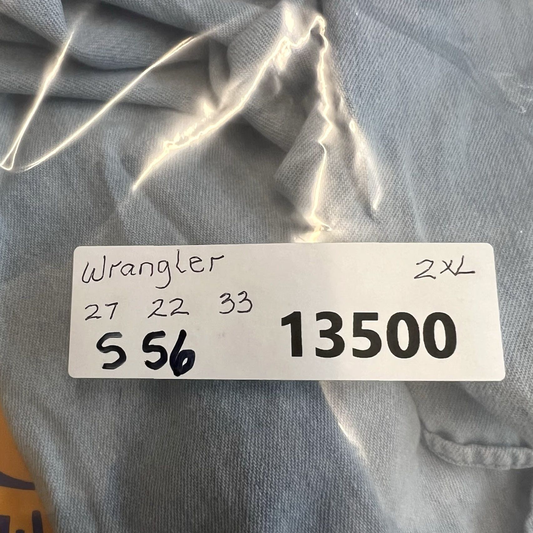Wrangler VINTAGE Wrangler Rugged Wear Denim Button-Down Shirt 2XL Blue Long Sleeve Casual Workwear Mens Size US XXL / EU 58 / 5 - 8 Thumbnail
