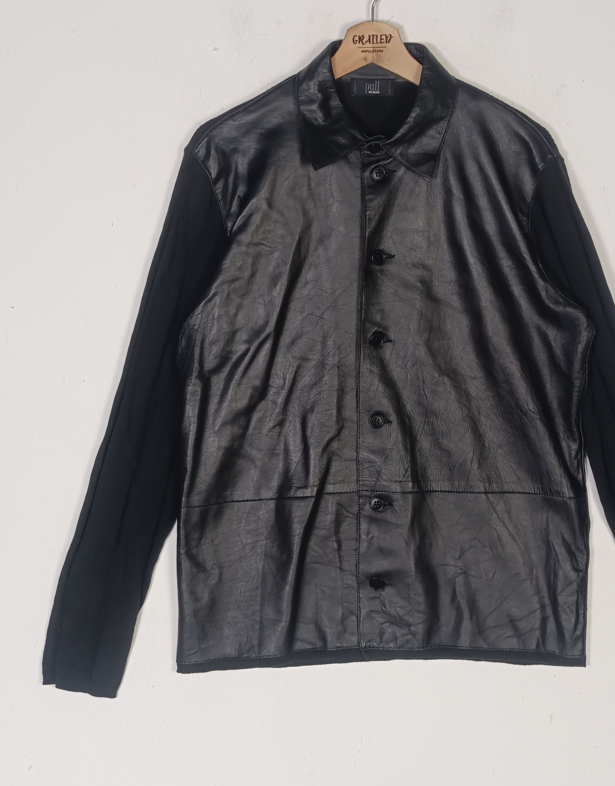 Pal Zileri Pal Zileri Pull Pelle Peau Leather Super Black Jacket Size US M / EU 48-50 / 2 - 2 Thumbnail