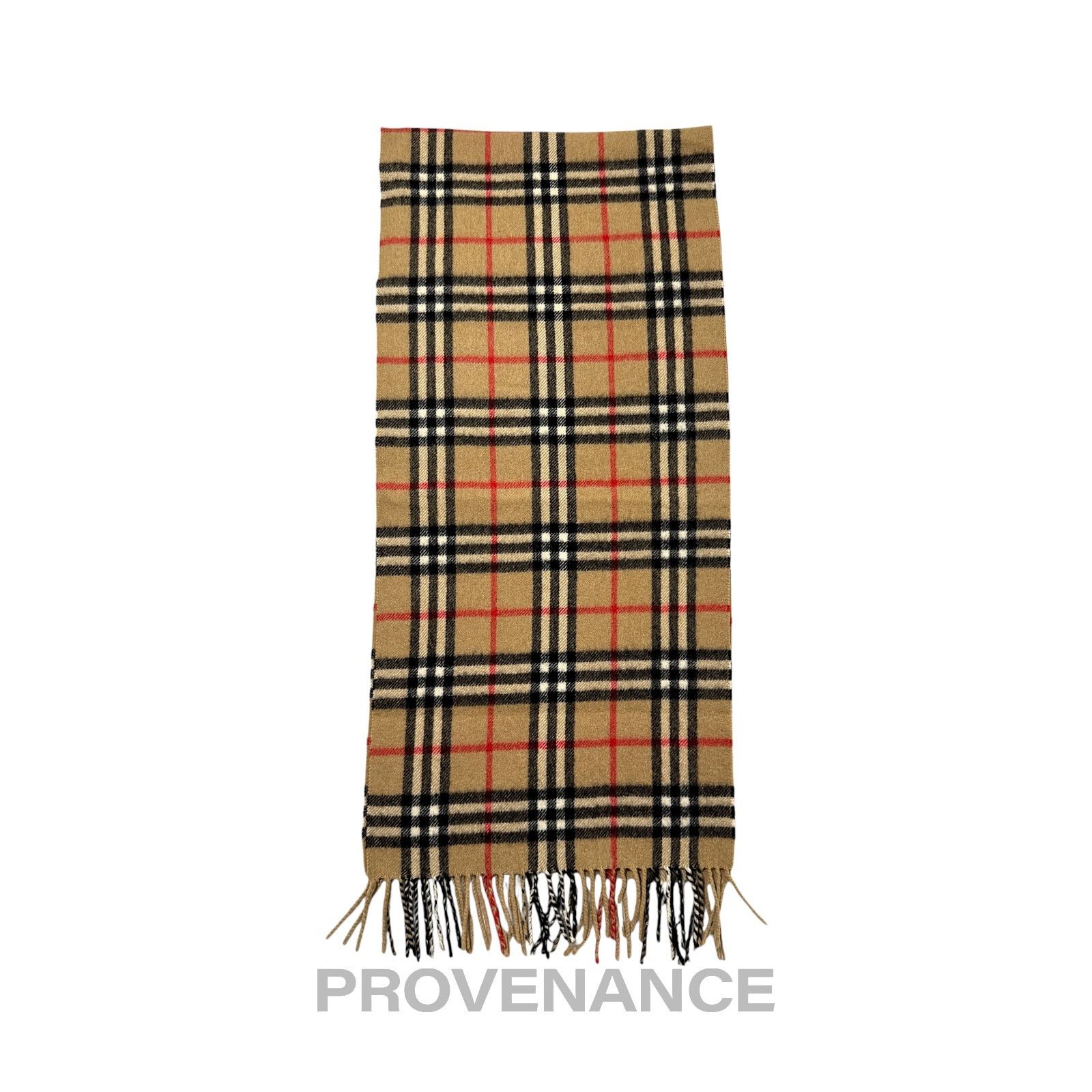 Burberry 🔴 Vintage Burberrys Scarf Nova Check 100% Cashmere Camel Size ONE SIZE - 4 Thumbnail