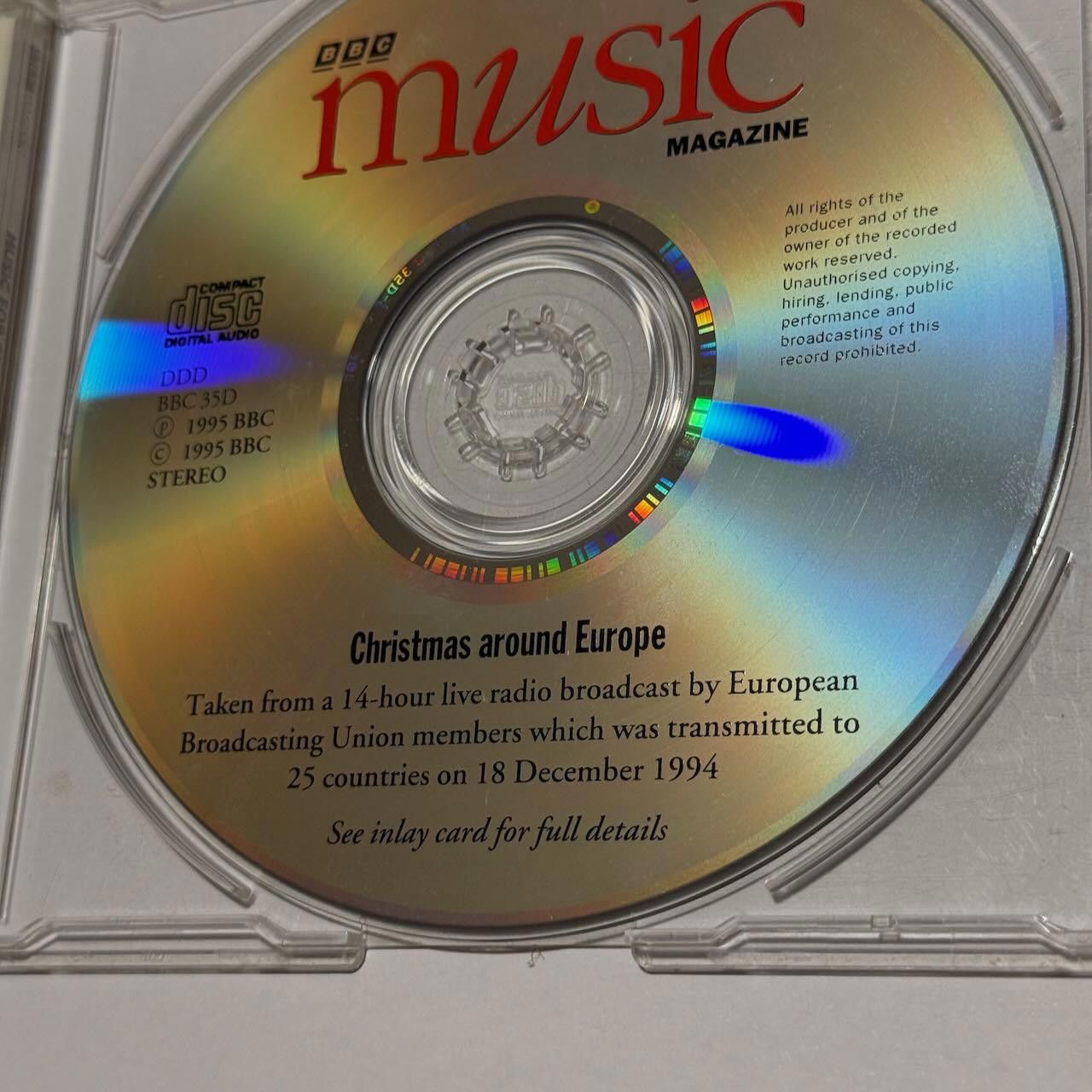 Designer BBC LIVE Music for Christmas CD 1994 RARE EUROPE Release Size ONE SIZE - 6 Thumbnail
