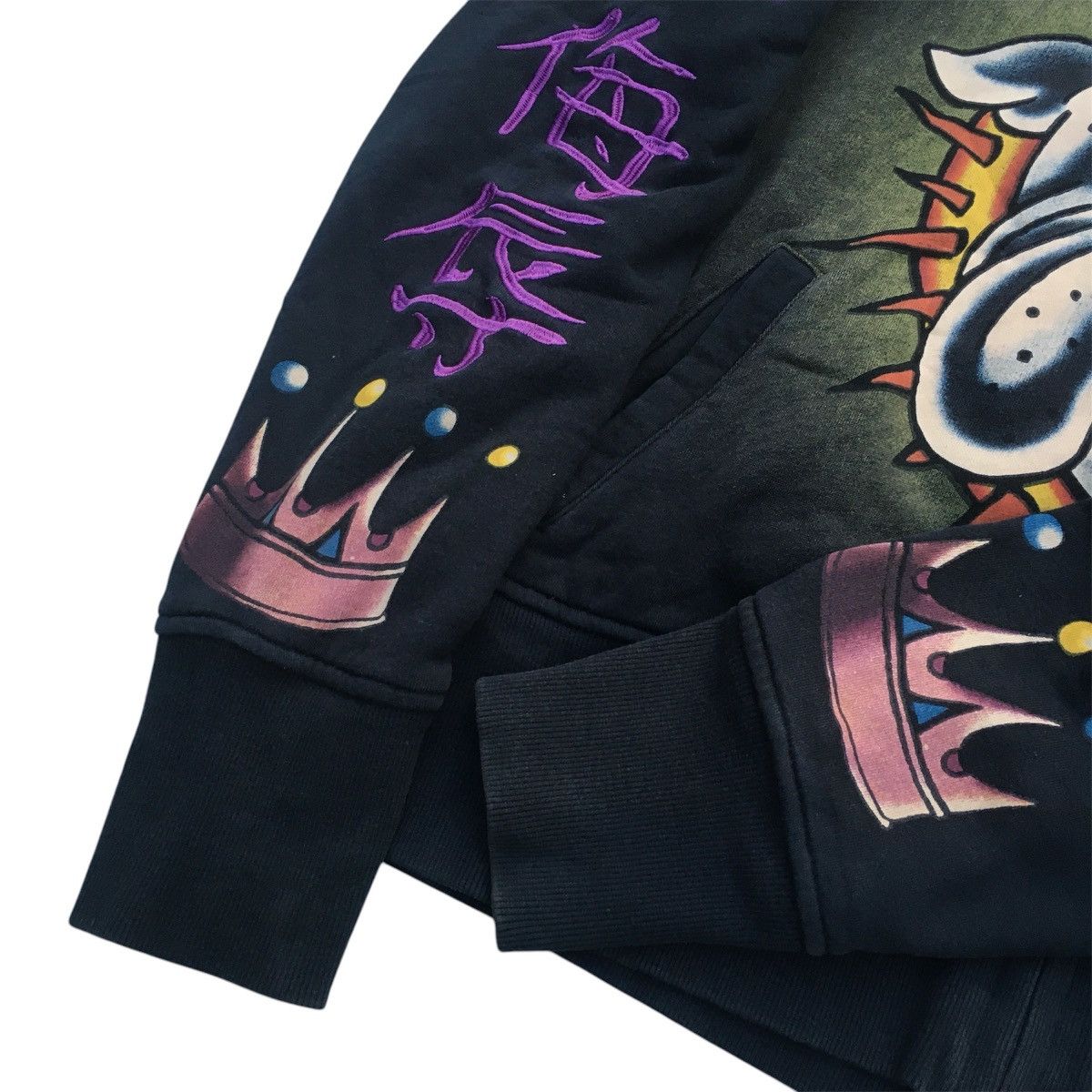Christian Audigier × Designer × Ed Hardy Rare Ed Hardy Zip Hoodie ‘Death Or Glory’ Size US S / EU 44-46 / 1 - 3 Thumbnail