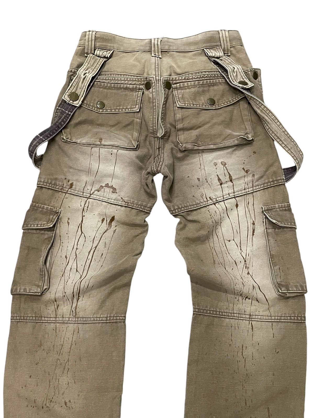 BUFFALO BOBS × Hysteric Glamour × Le Grande Bleu (L.G.B.) As Urban Cargo Baggy Suspender Painter Pants Size US 29 - 11 Thumbnail