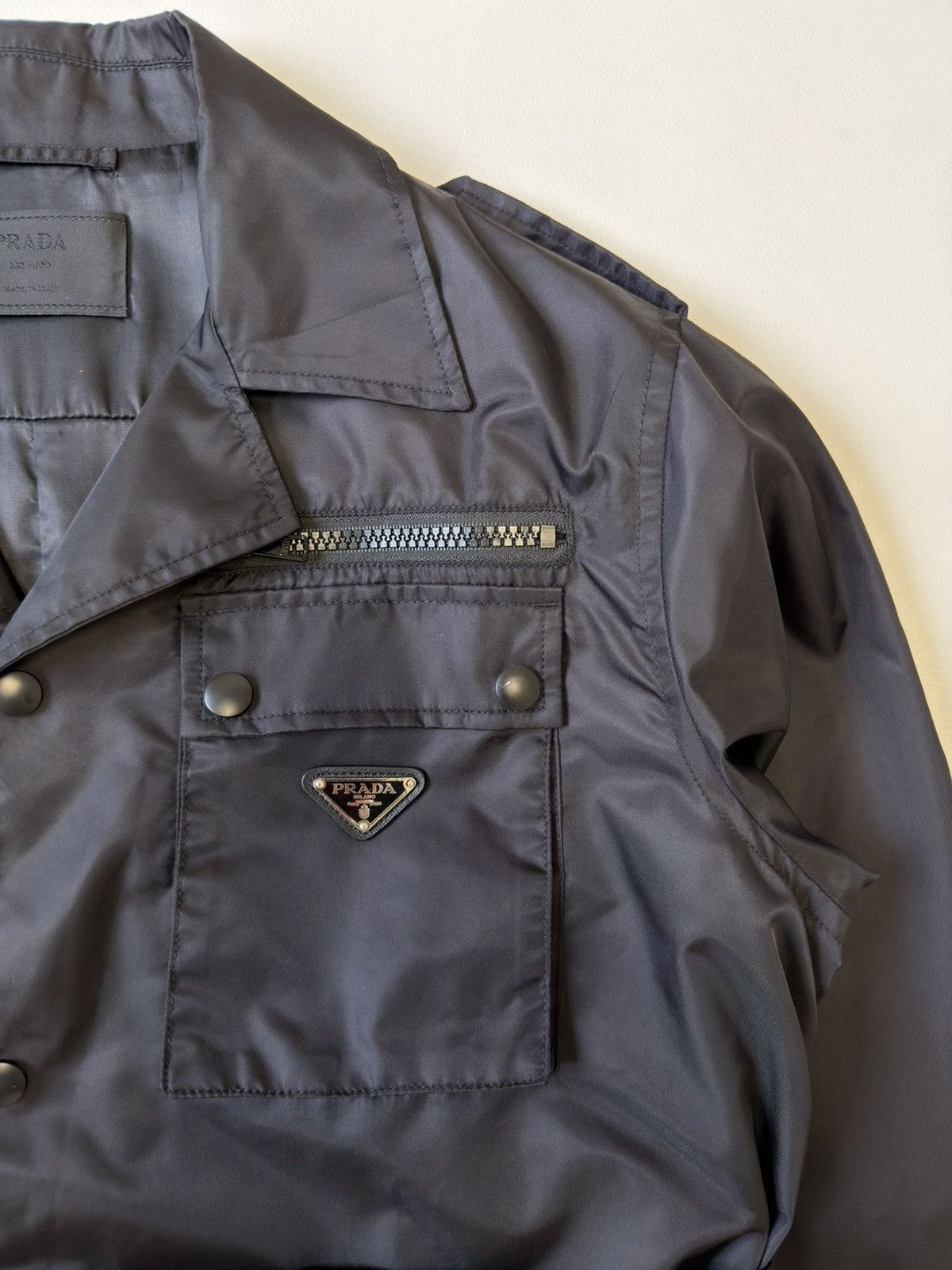 Prada A/W 19 ‘Black Nylon Gabardine Coat’ Size US M / EU 48-50 / 2 - 7 Thumbnail