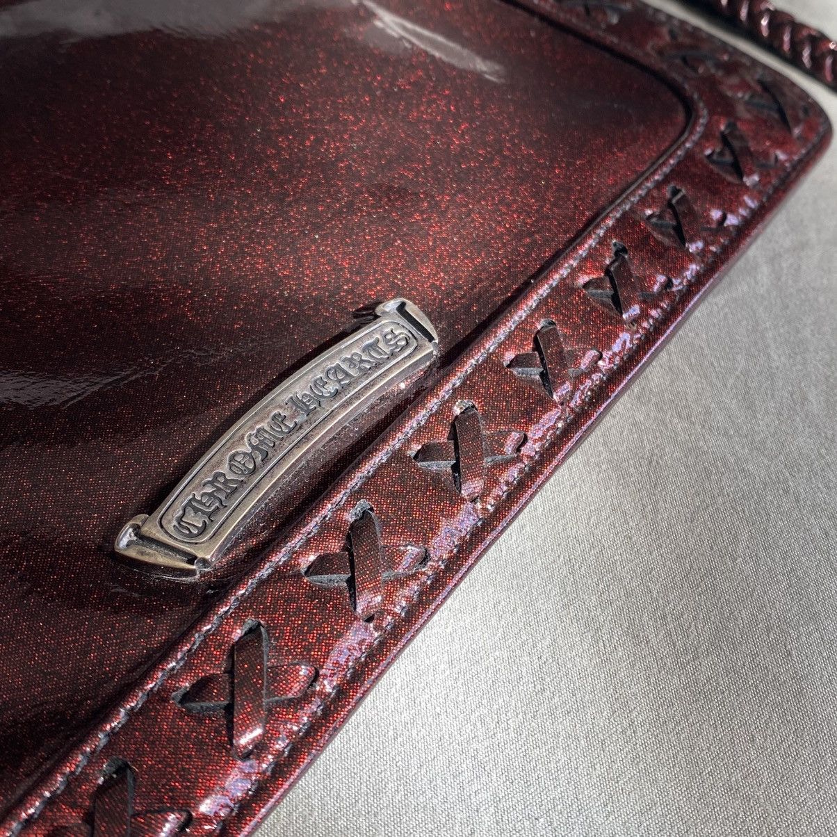 Chrome Hearts Chrome Hearts Galaxy Burgundy Red Zip Pouch BS Fleur Wallet Size ONE SIZE - 7 Thumbnail