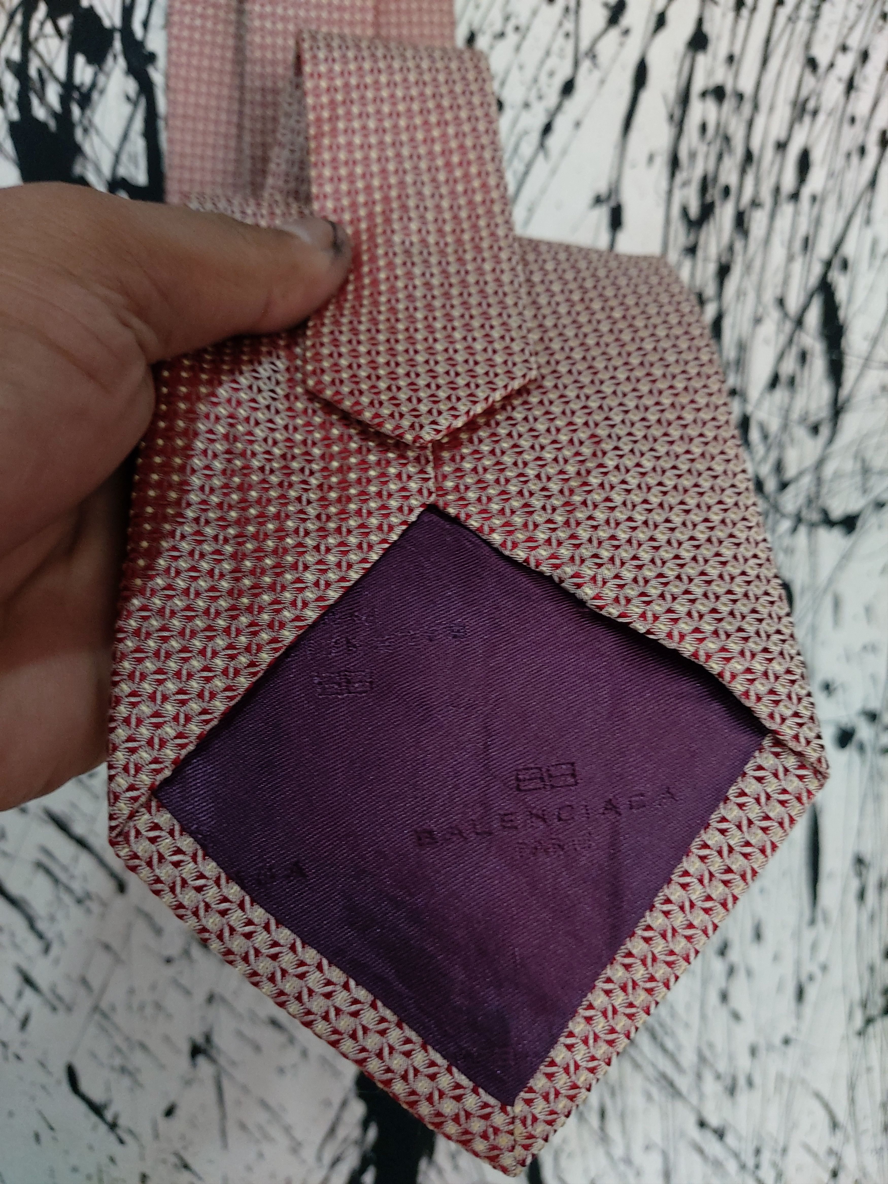 Balenciaga BALENCIAGA CLASSICS PATTERN 100% SILK TIE Size ONE SIZE - 4 Thumbnail